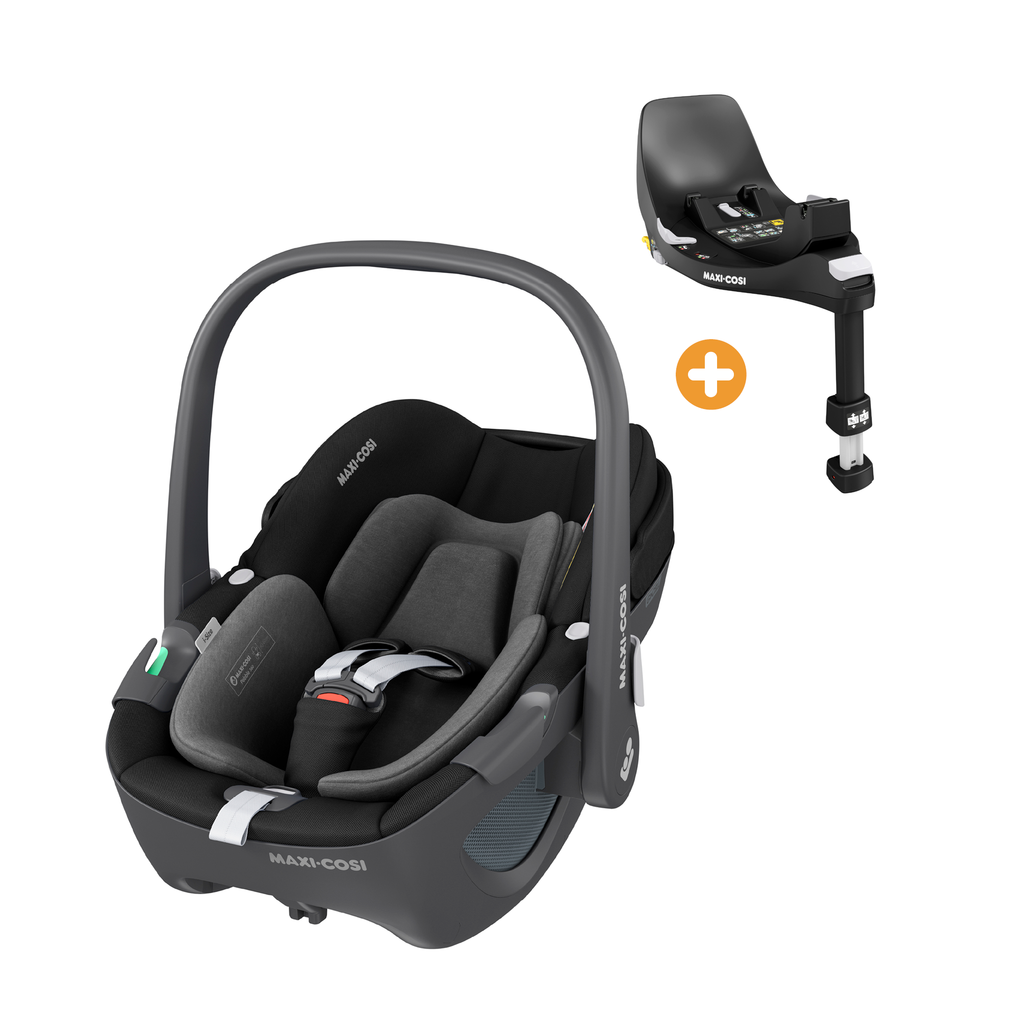 Babyschalen 0-13 kg, Gruppe 0+, MAXI-COSI, Schwarz – Besonderheit: Set bestehend aus Babyschale und Basisstation