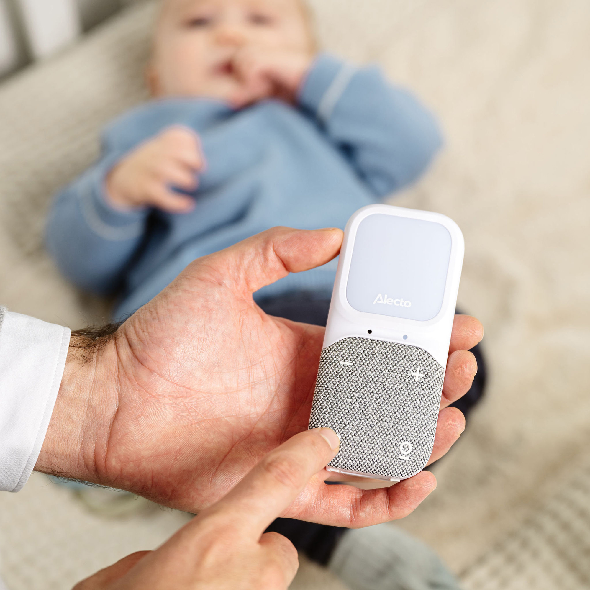 Audio Babyphone, Alecto baby, Weiß – Produktansicht