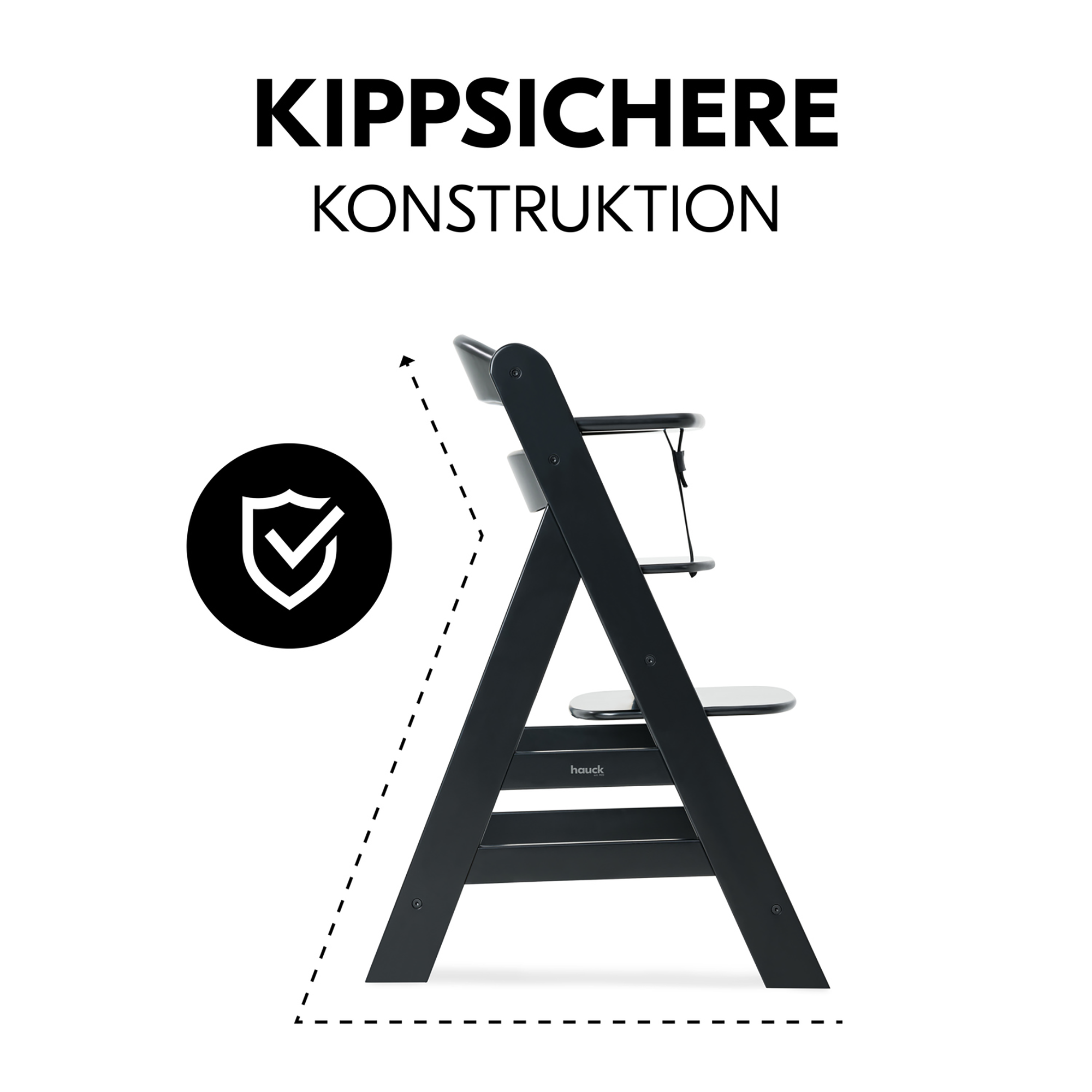 Treppenhochstühle, hauck, Schwarz – Produktansicht