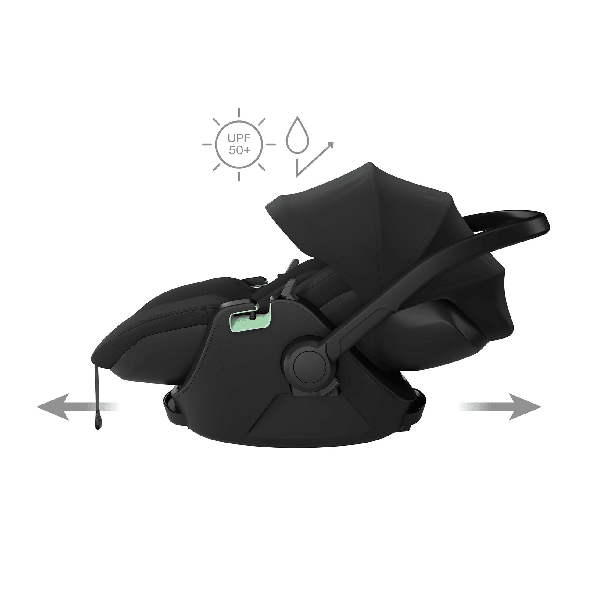 Babyschalen 0-13 kg, Gruppe 0+, THULE, Schwarz – Produktansicht