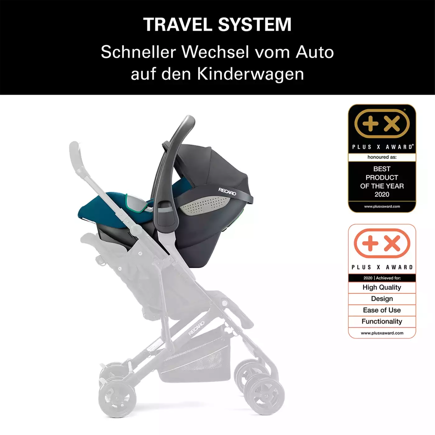 Babyschalen 0-13 kg, Gruppe 0+, RECARO – Produktansicht