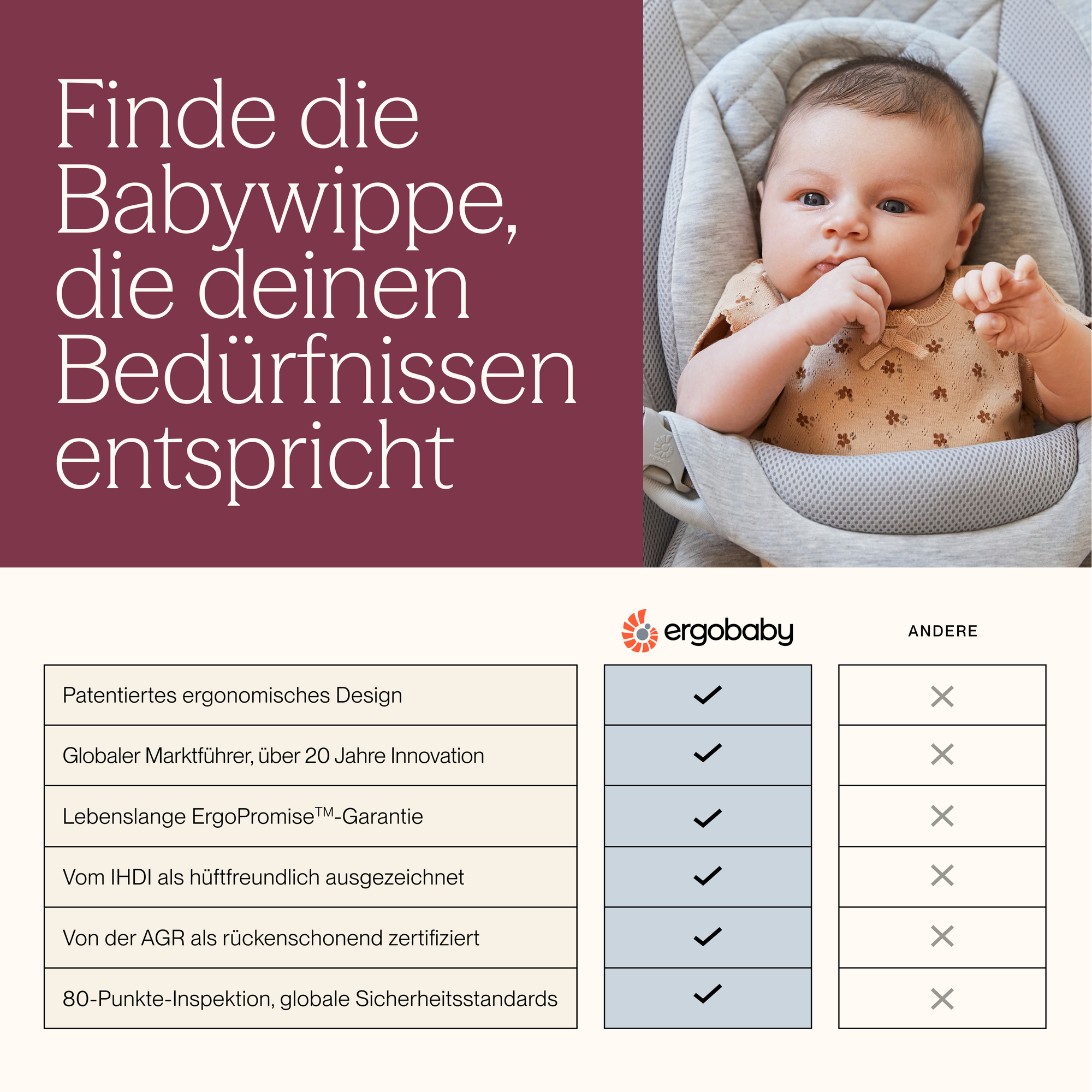Wippen, ERGObaby, Beige – Produktansicht