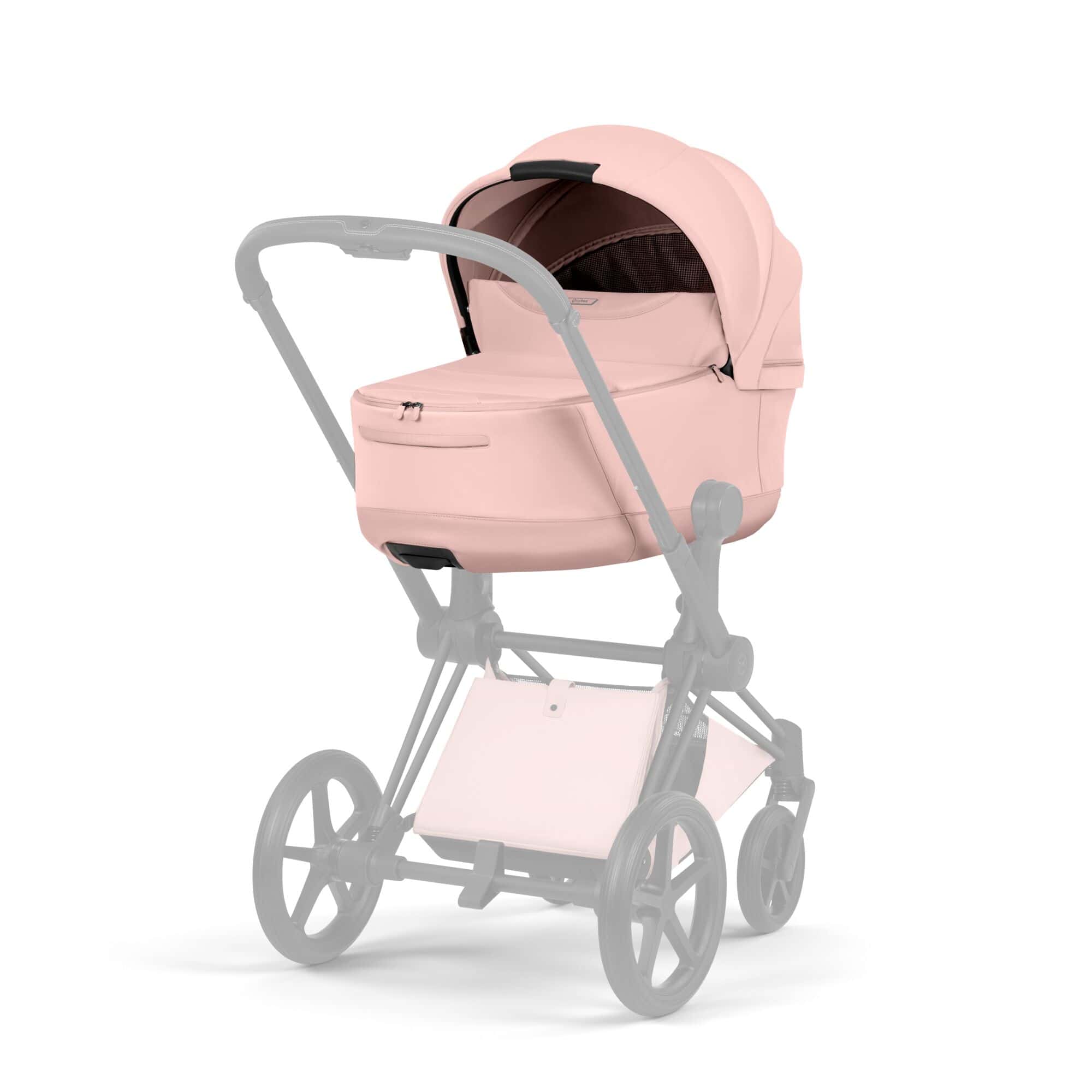 Tragewannen, cybex PLATINUM, Pink – Besonderheit: atmungsaktive Schaumstoffmatratze sorgt zusammen mit den Panorama- und Himmelsfenstern für erstklassigen Komfort und optimale Belüftung