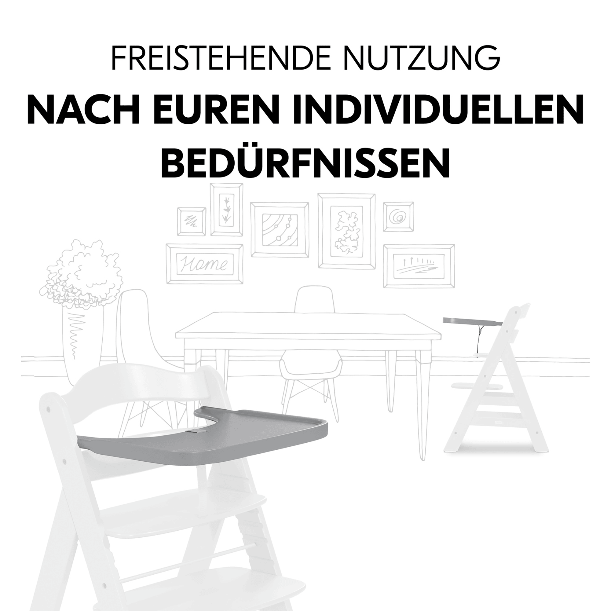 Hochstuhl Zubehör, hauck, Grau – Produktansicht