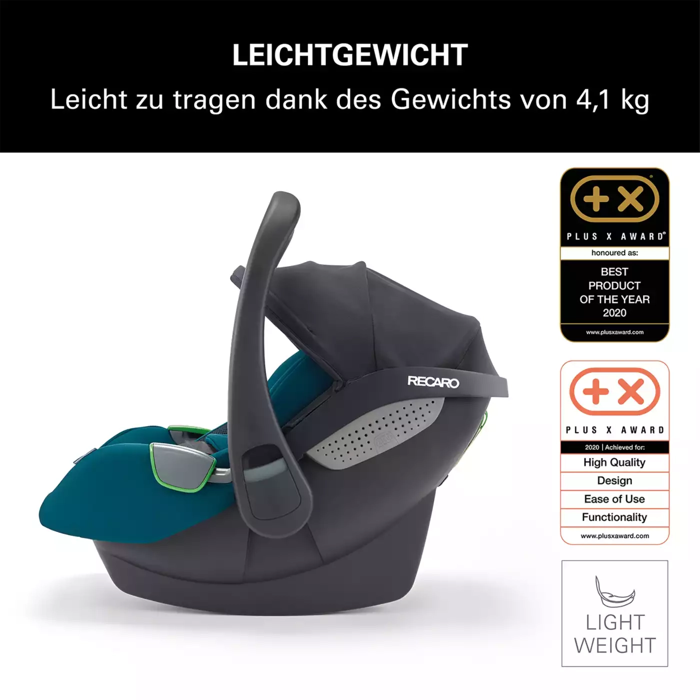 Babyschalen 0-13 kg, Gruppe 0+, RECARO – Produktansicht