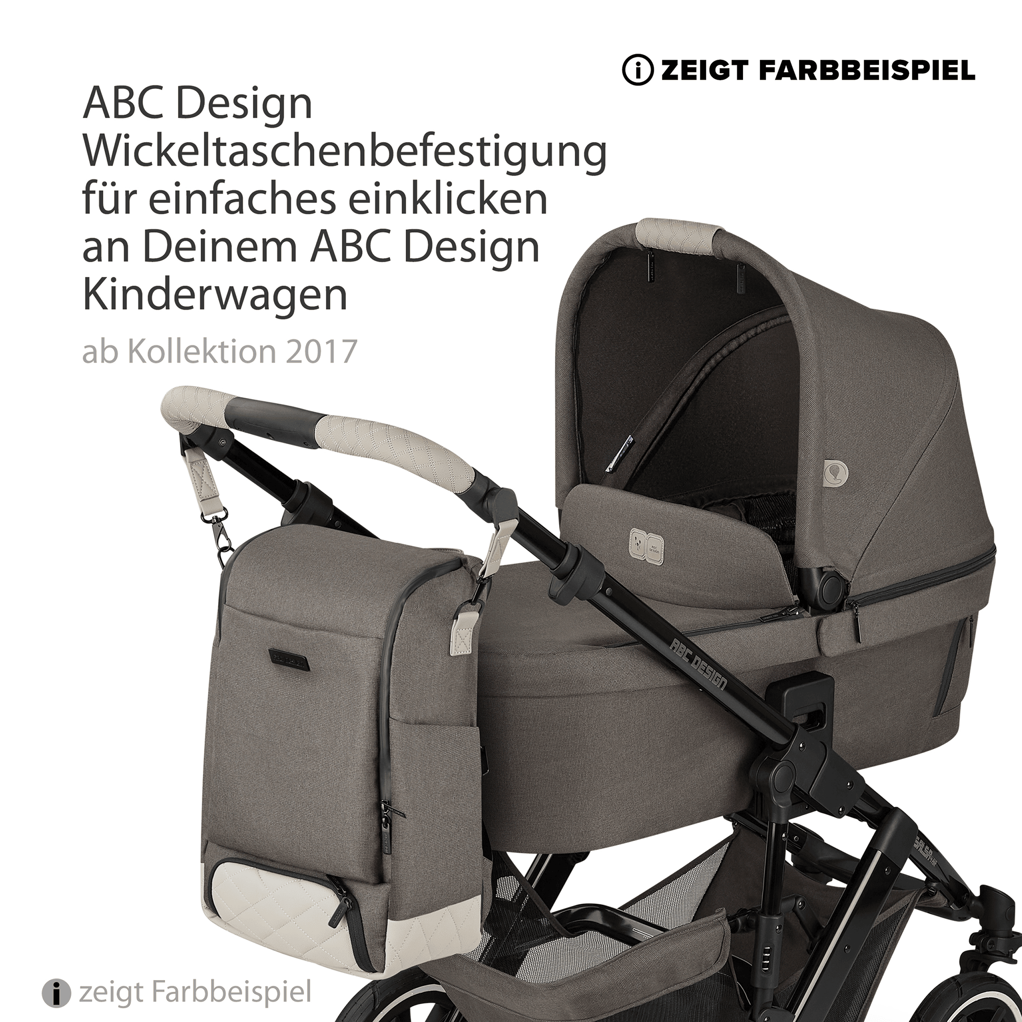 Wickelrucksäcke, ABC DESIGN, Beige – Produktansicht