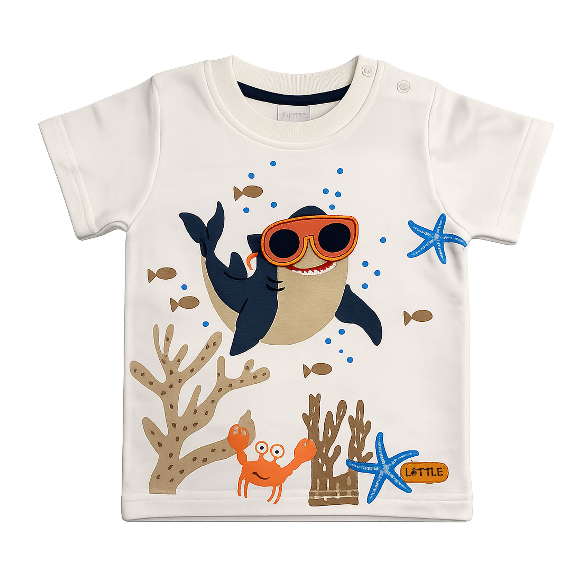 Kurzarmshirts, LITTLE, Weiß – Produktansicht