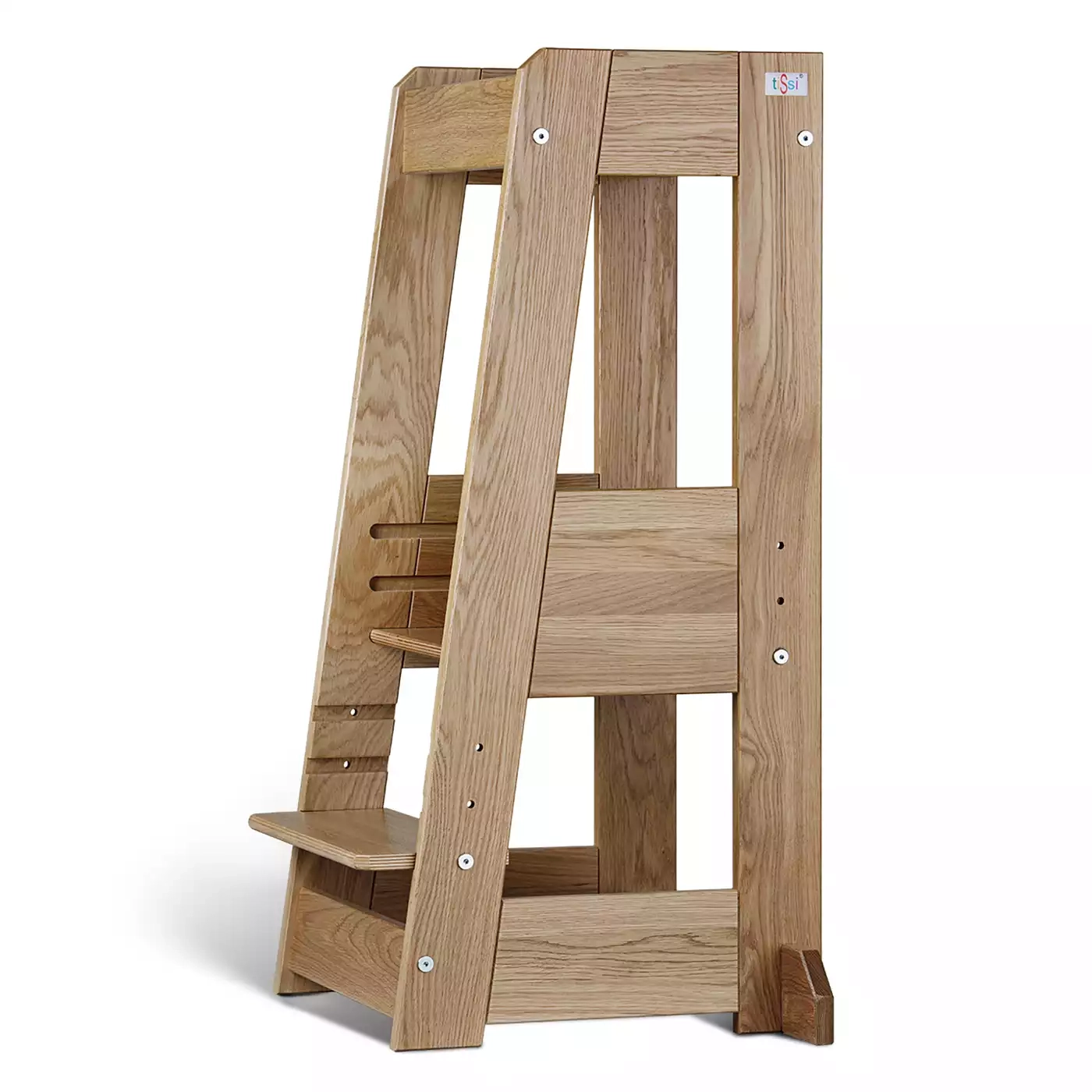 Lerntürme, tiSsi, Beige – Besonderheit: höhenverstellbares Stand- und Fußbrett
