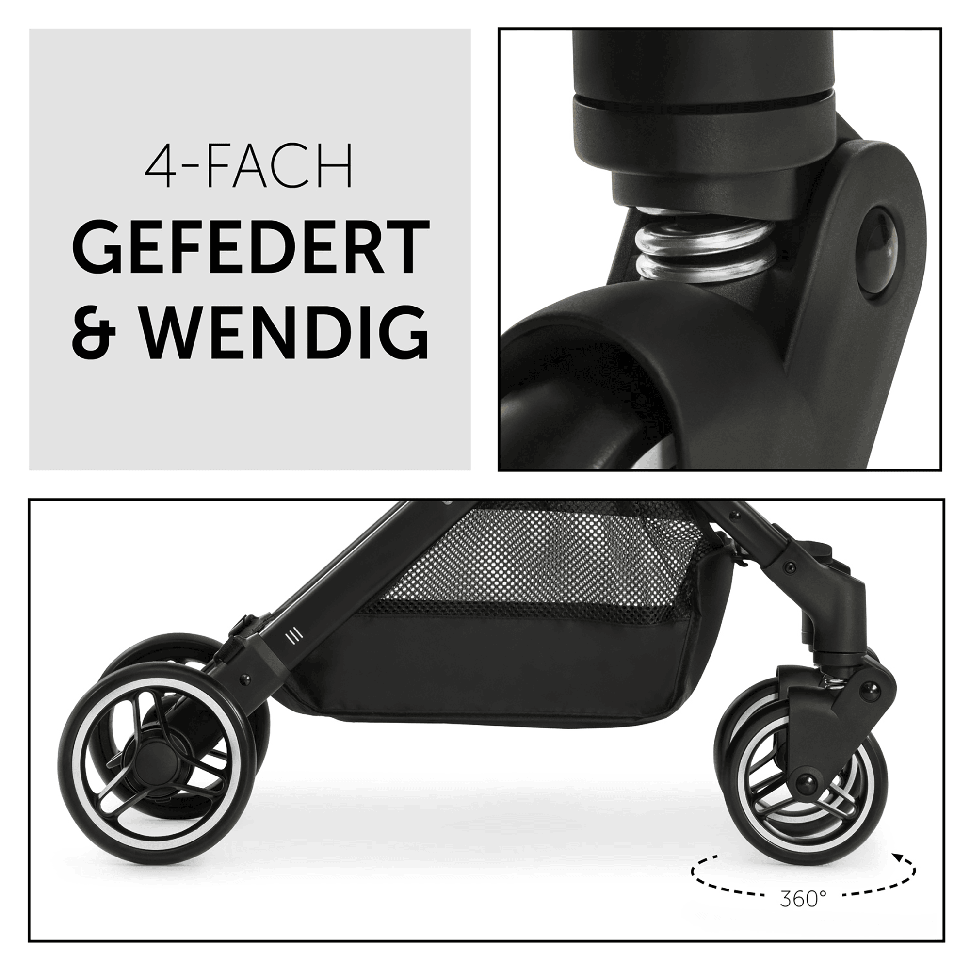 Reisebuggys, hauck, Schwarz – Produktansicht