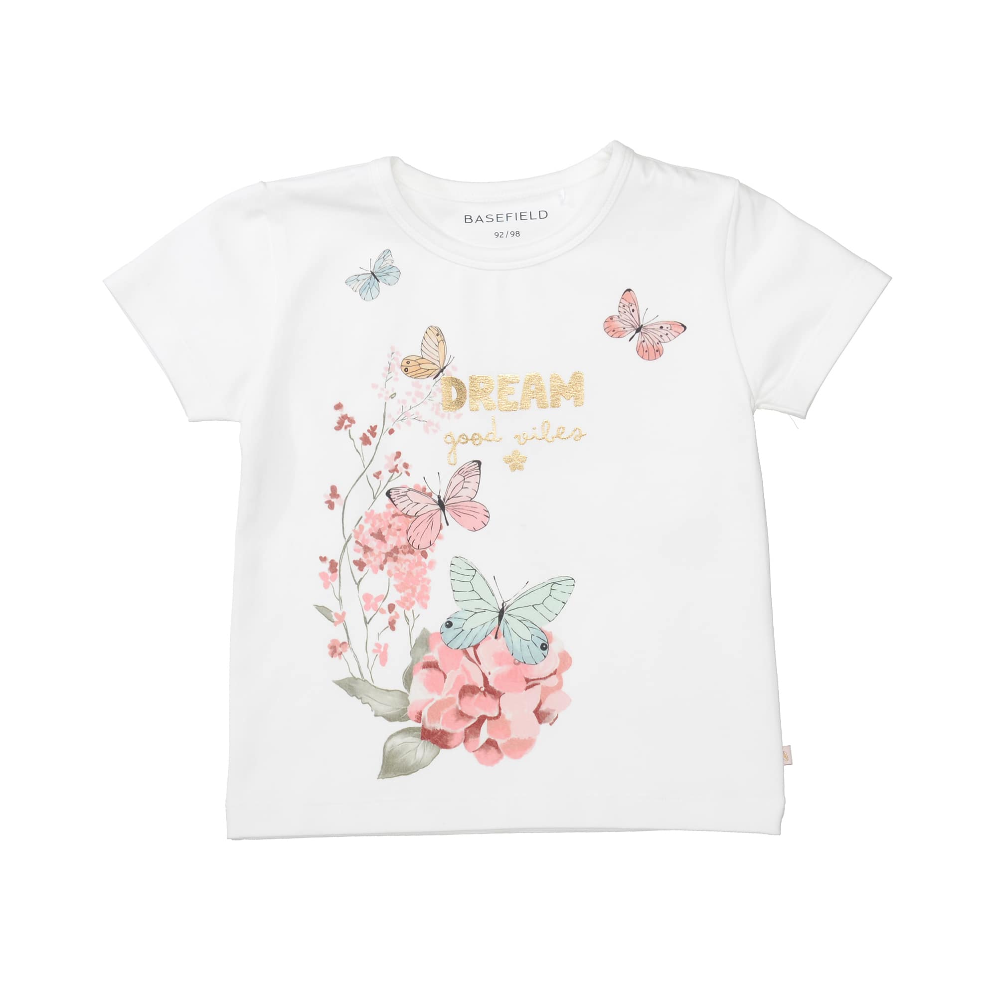 Kurzarmshirts, BASEFIELD, Weiß – Produktansicht