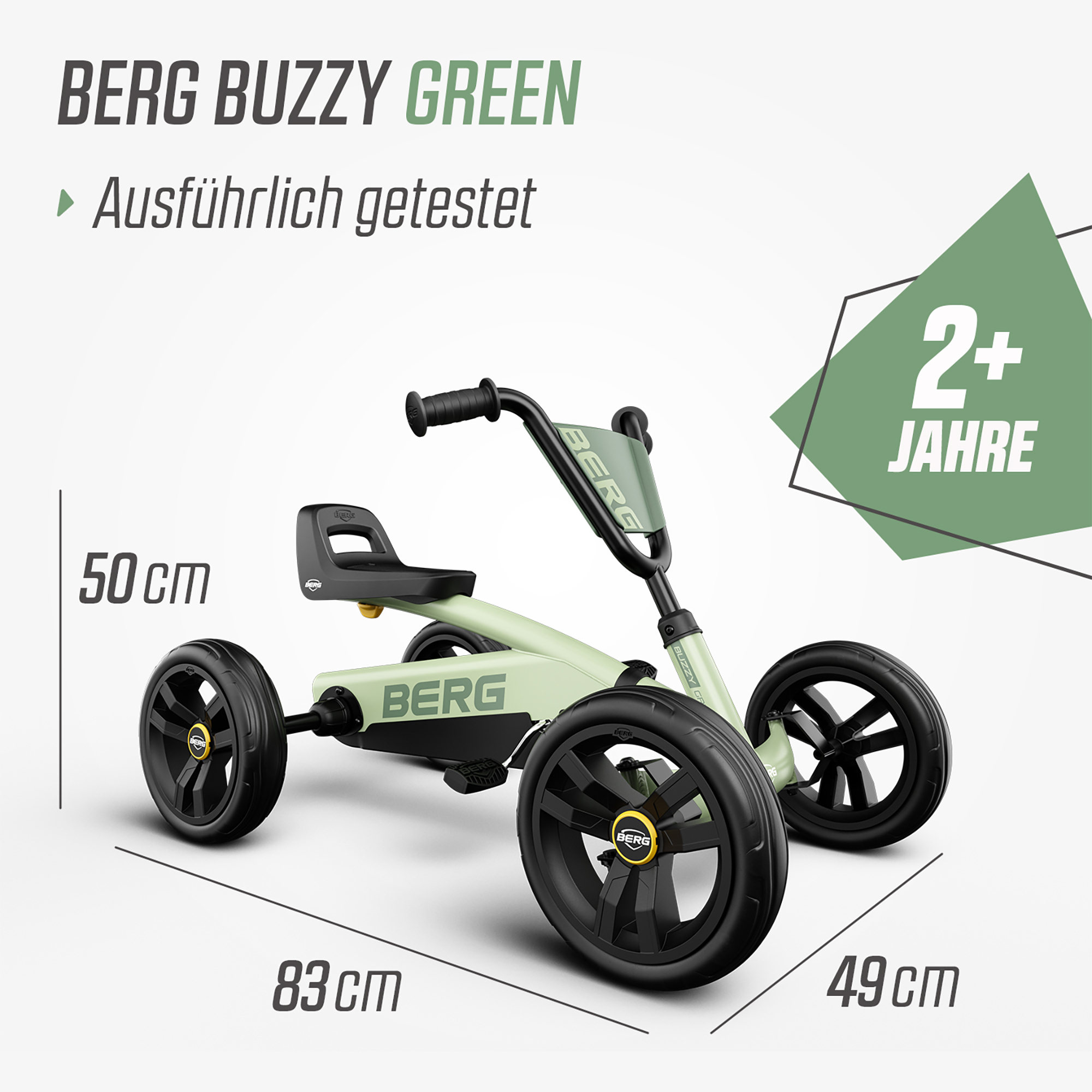 Kinderfahrzeuge, BERG, Grün – Produktansicht