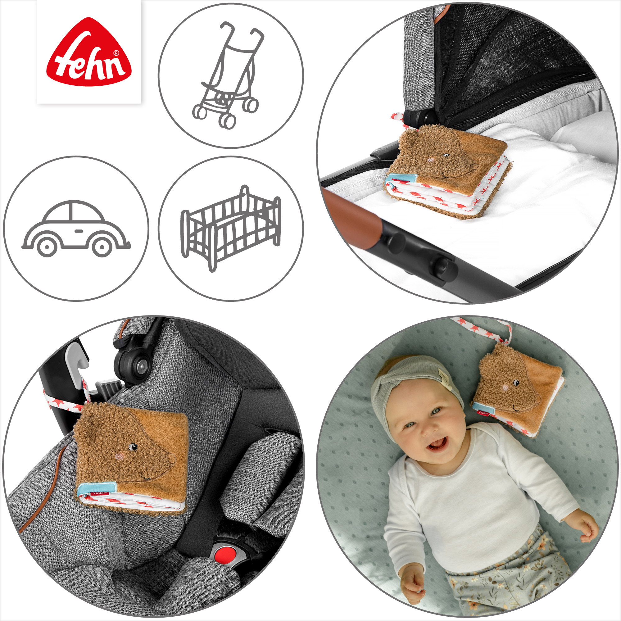 Stoffbücher, fehn, Braun – Produktansicht