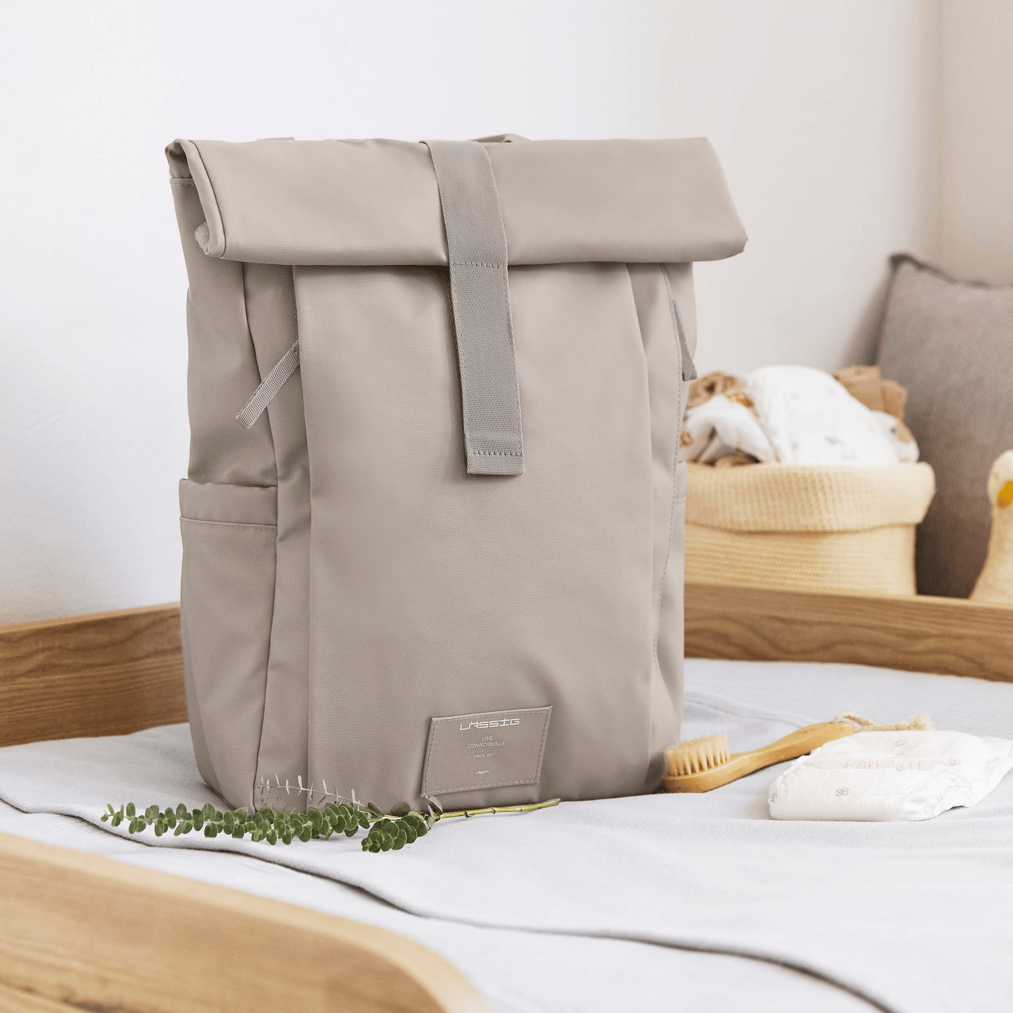 Wickelrucksäcke, LÄSSIG, Grau – Produktansicht