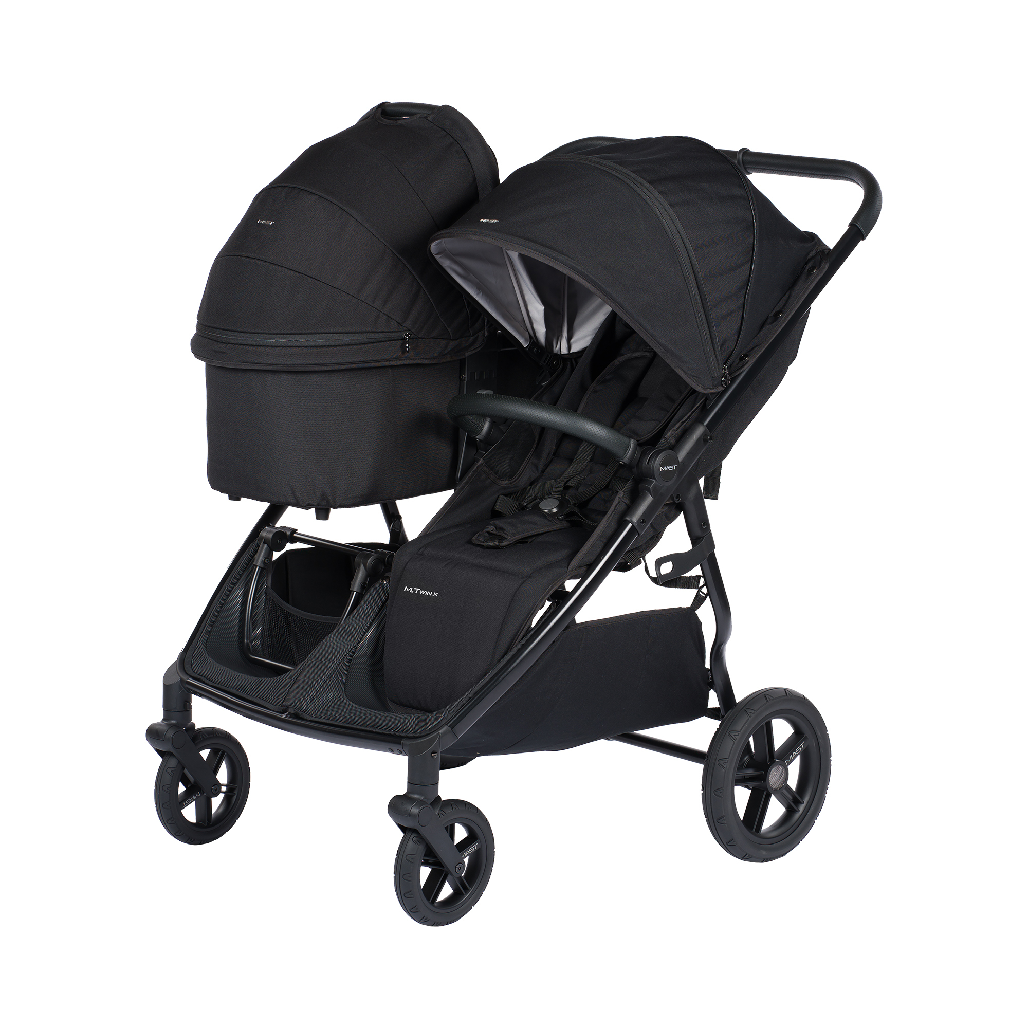 Zwillingswagen & Geschwisterwagen, MAST, Schwarz – Produktansicht