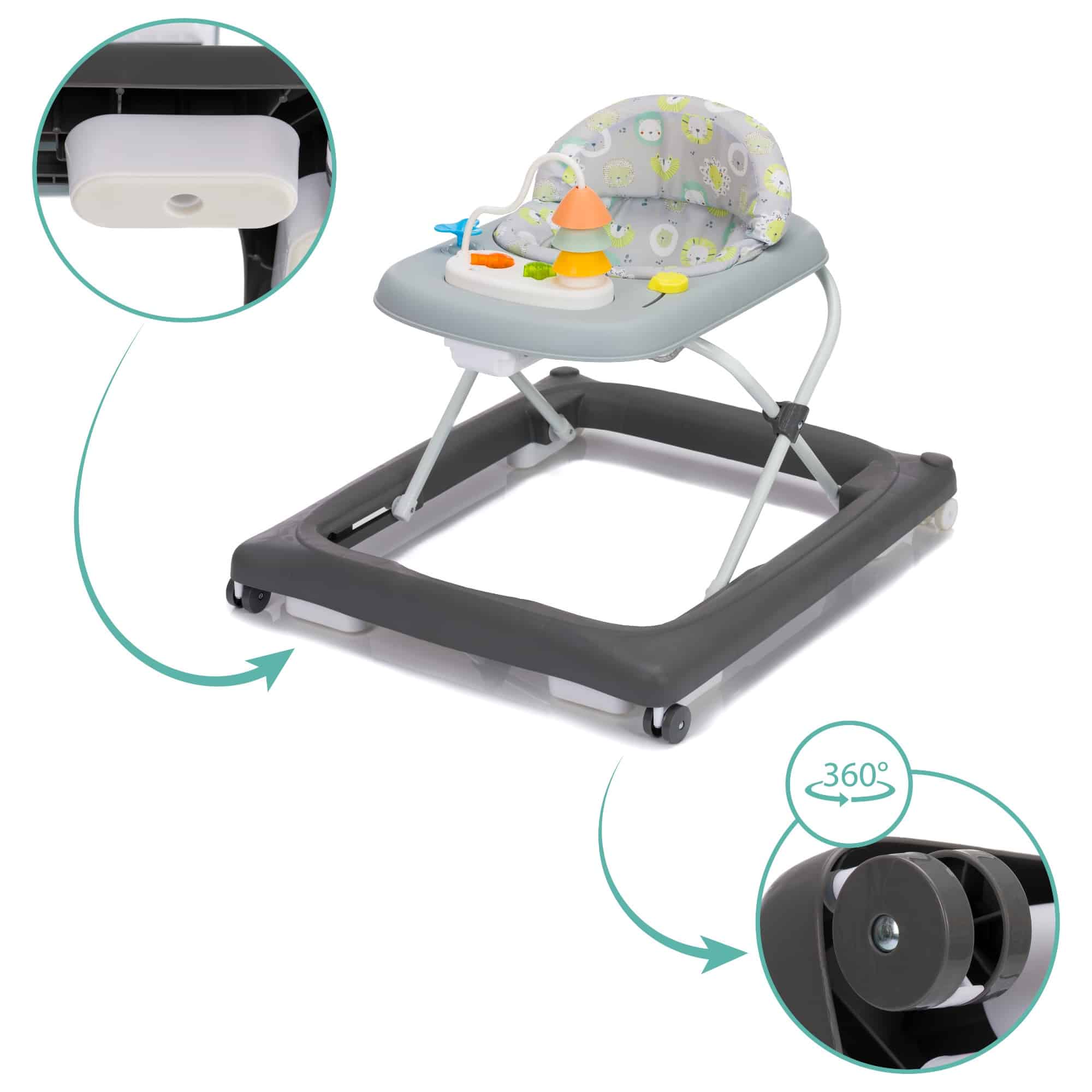 Lauflernwagen, fillikid, Grau – Produktansicht