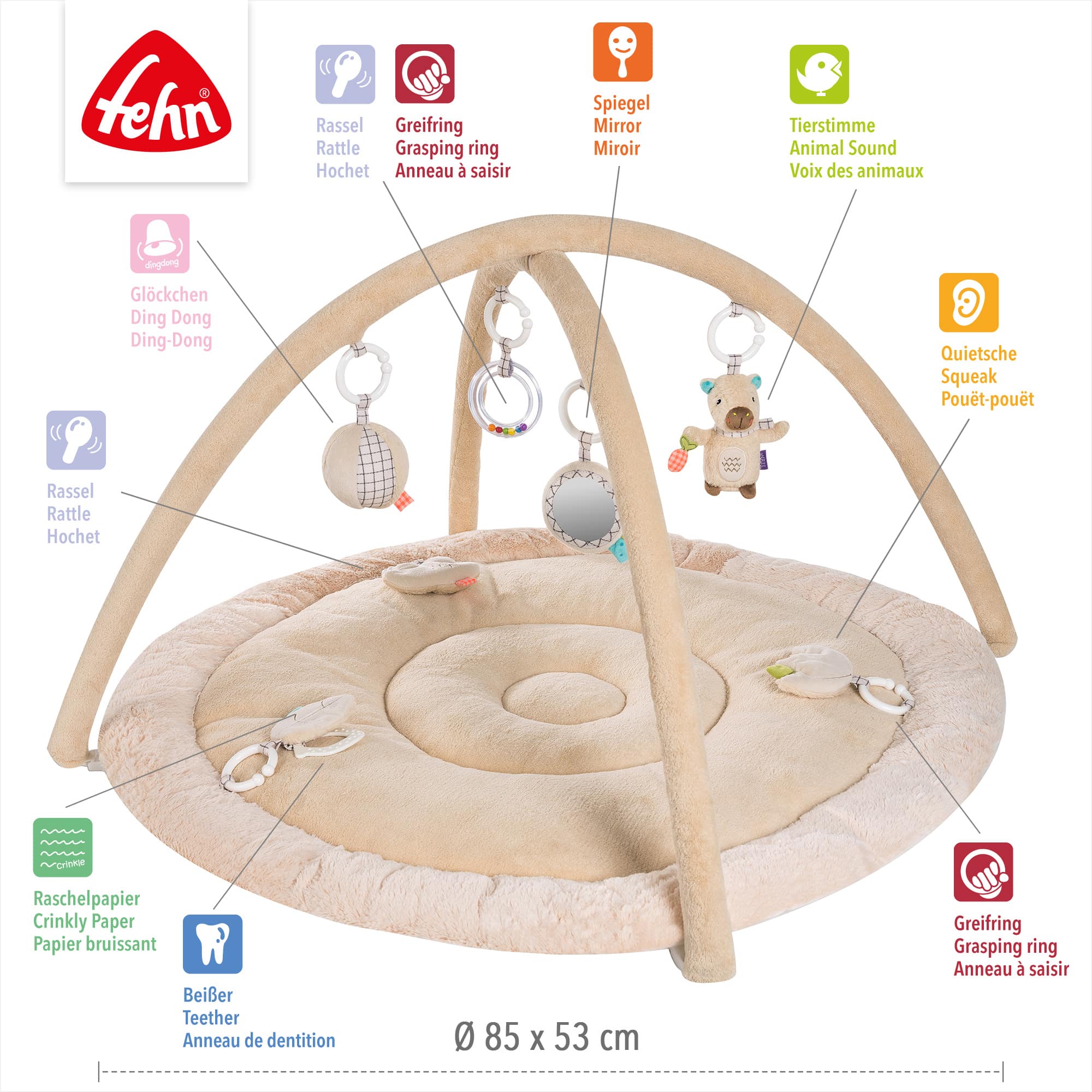 Spielbögen, vedes, Beige – Produktansicht