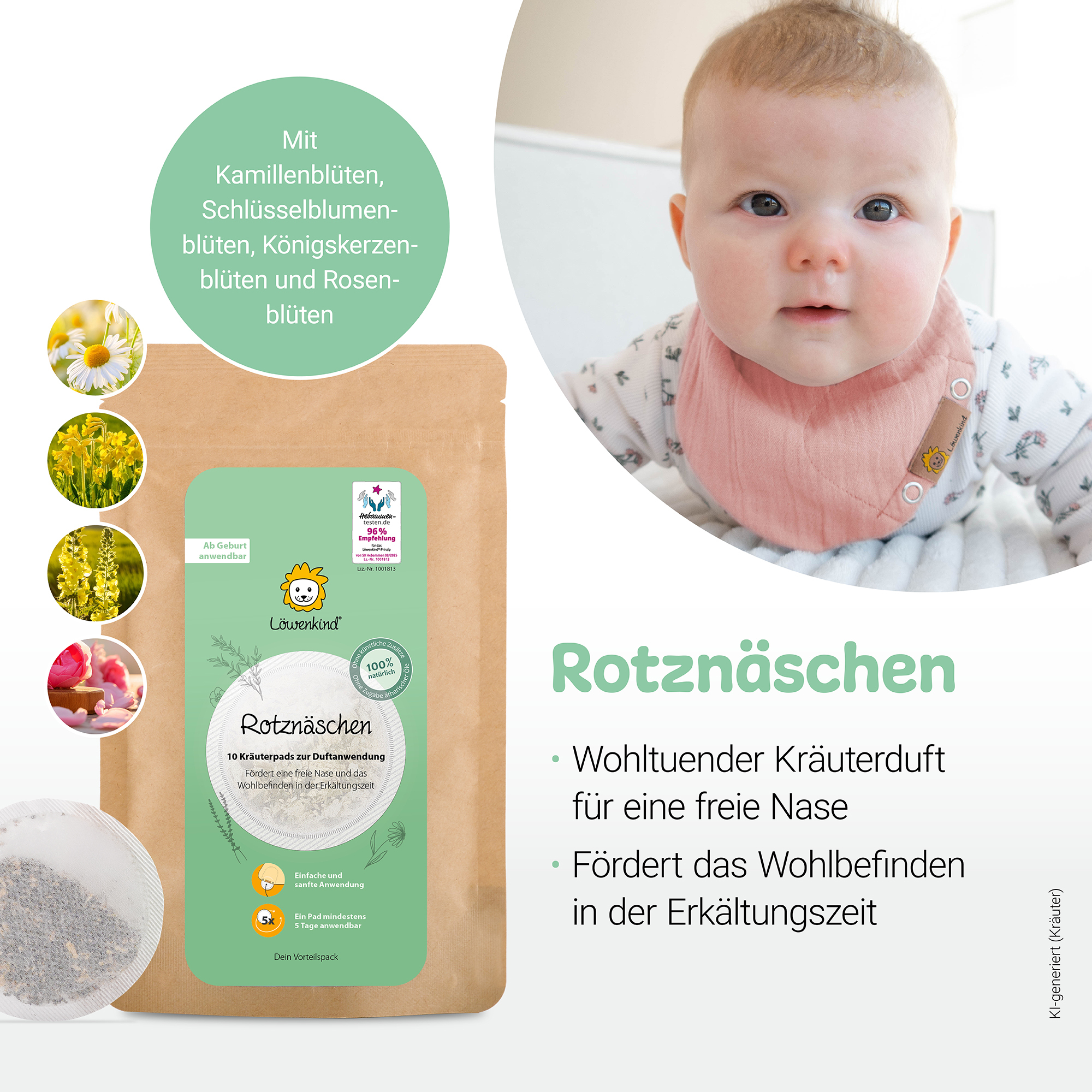 Hausapotheke, Löwenkind, Mehrfarbig – Besonderheit: wohltuender Kräuterduft für eine freie Nase