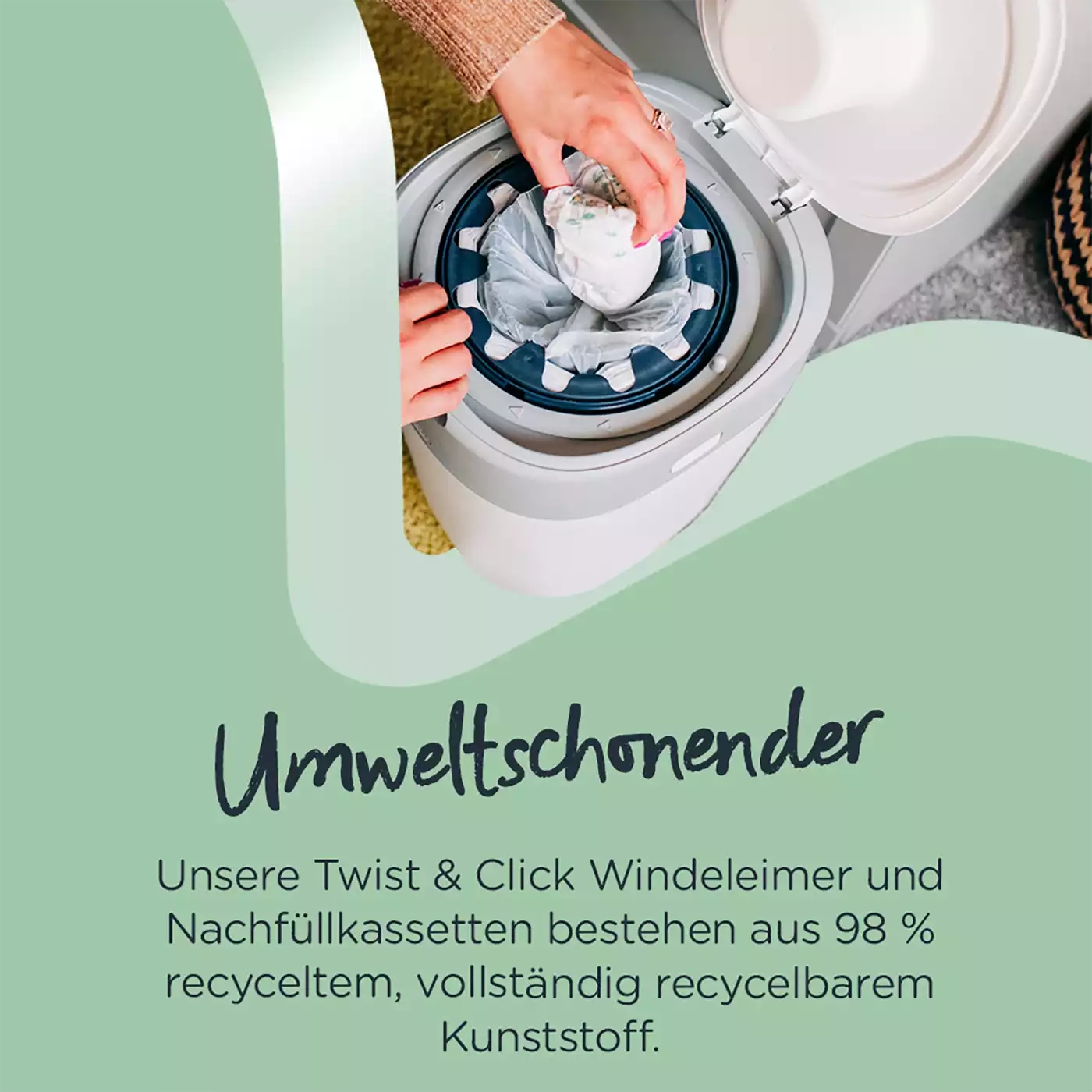 Windeleimer, tommee tippee, Grau – Produktansicht