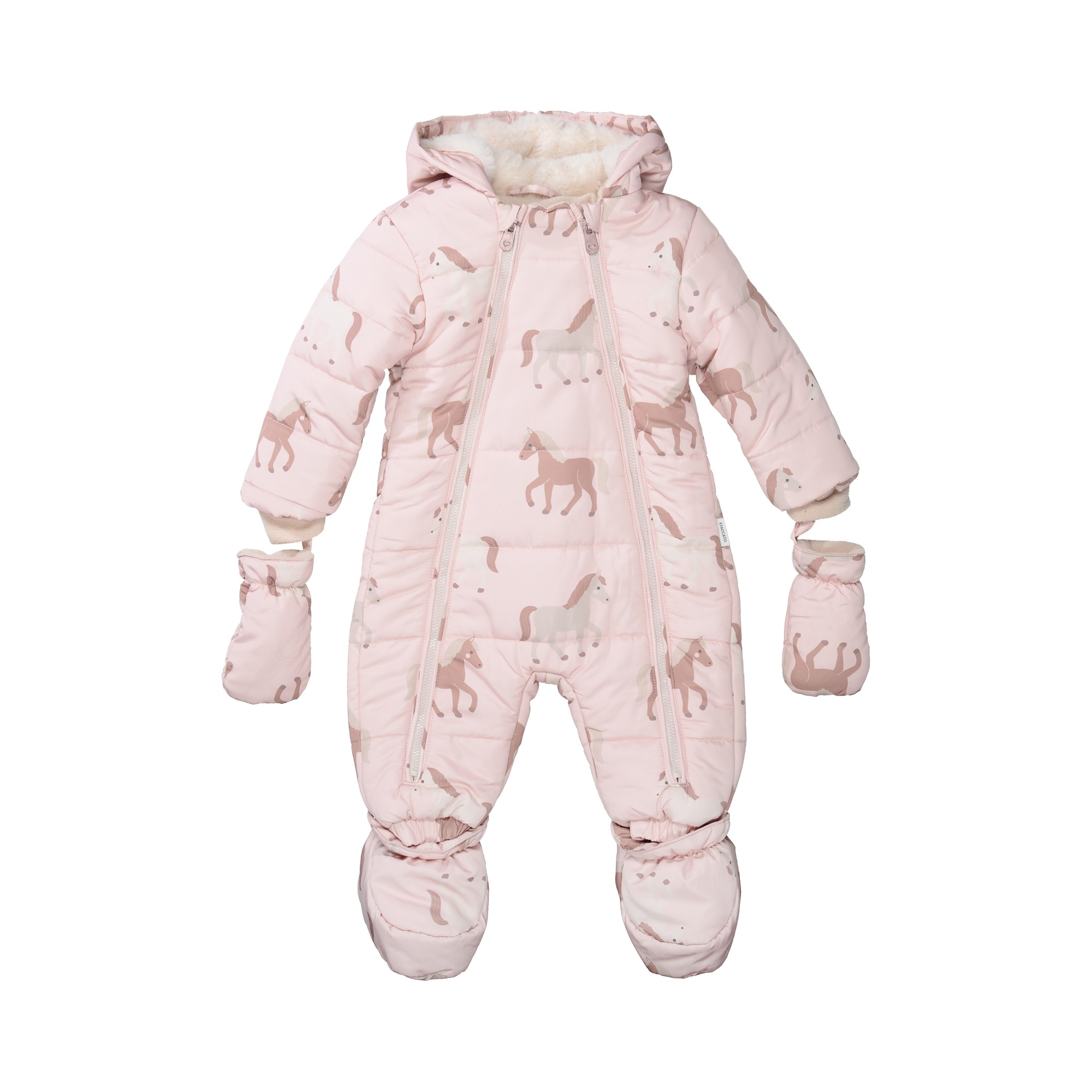 Schneeanzüge, STACCATO, Pink – Besonderheit: Reißverschluss mit Kinnschutz
