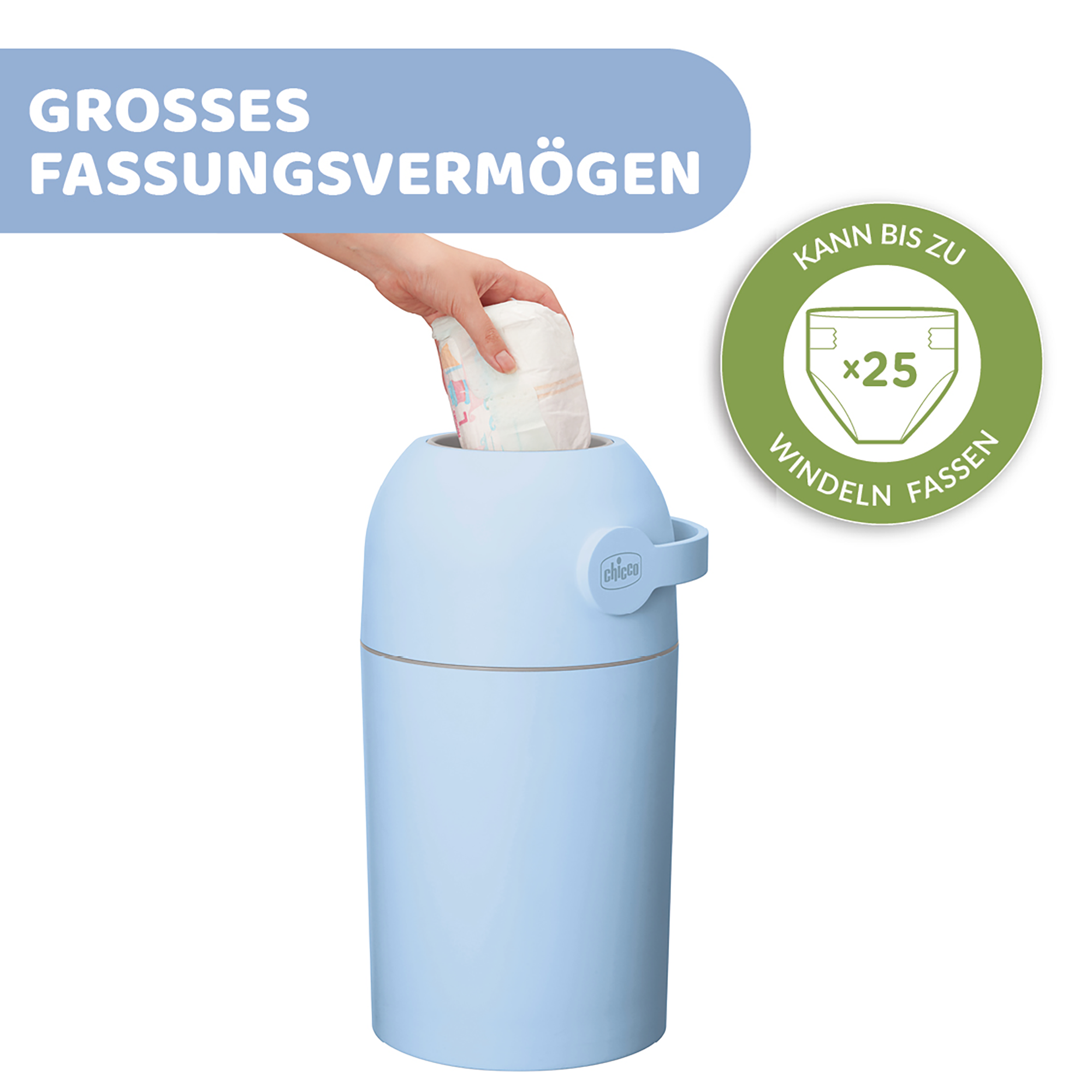 Windeleimer, chicco, Blau – Produktansicht