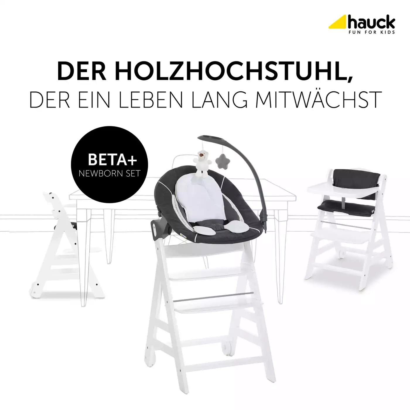 Treppenhochstühle, hauck, Mehrfarbig – Besonderheit: Hochstuhl wächst ein Leben lang mit