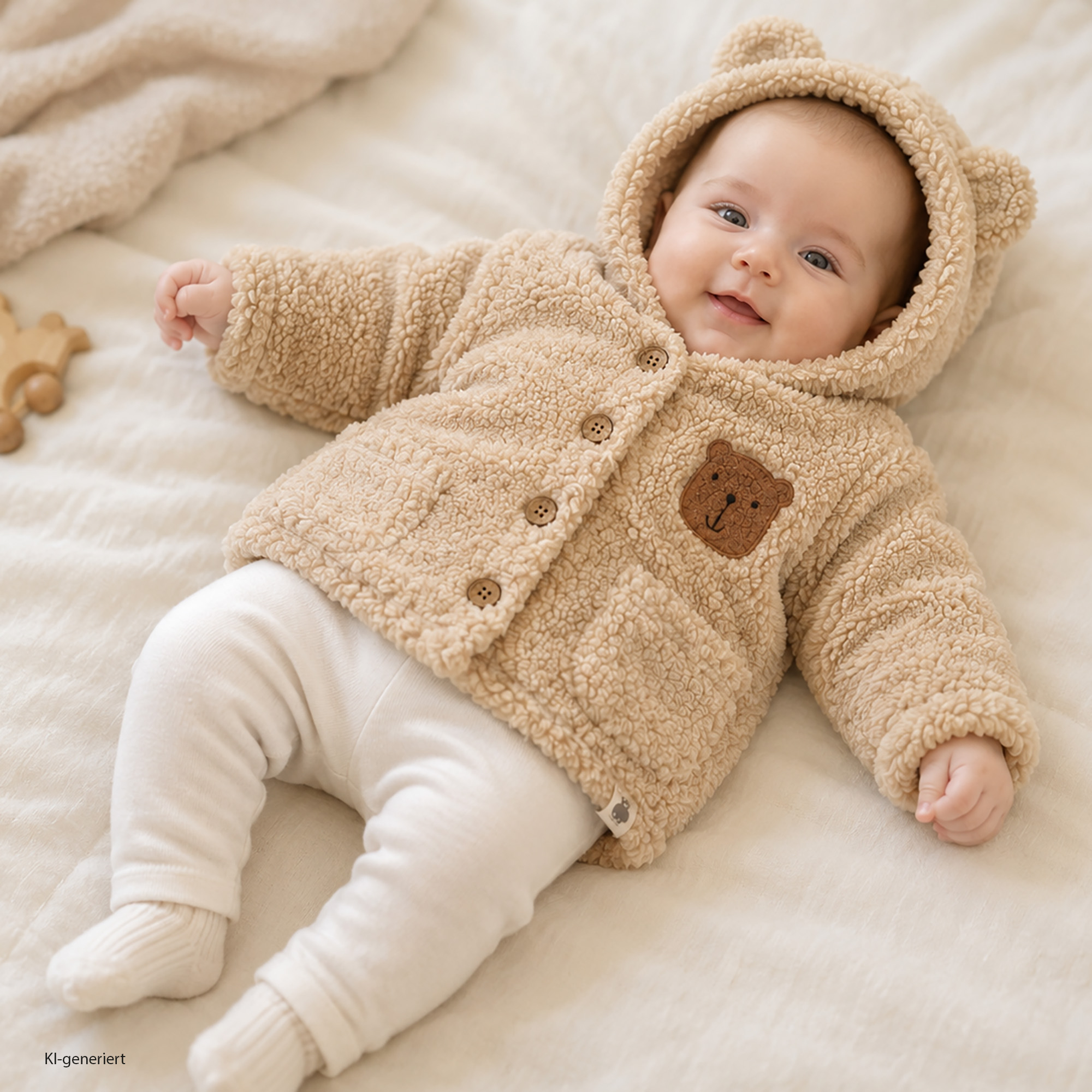 Jacken, LITTLE, Beige – Besonderheit: niedliches Design