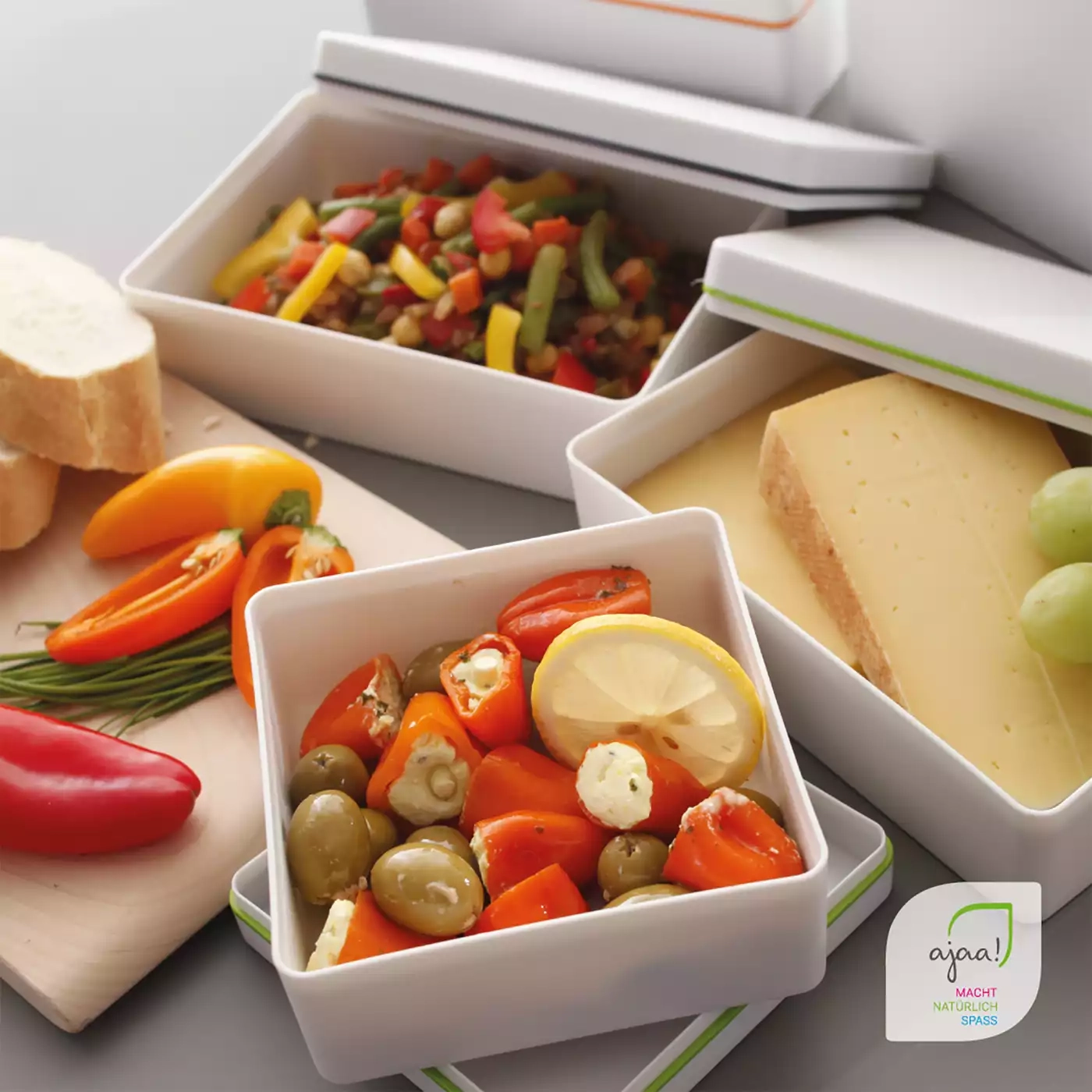 Brotdosen & Snackboxen, ajaa!, Grün – Besonderheit: Aufbewahren, Präsentieren & Transportieren