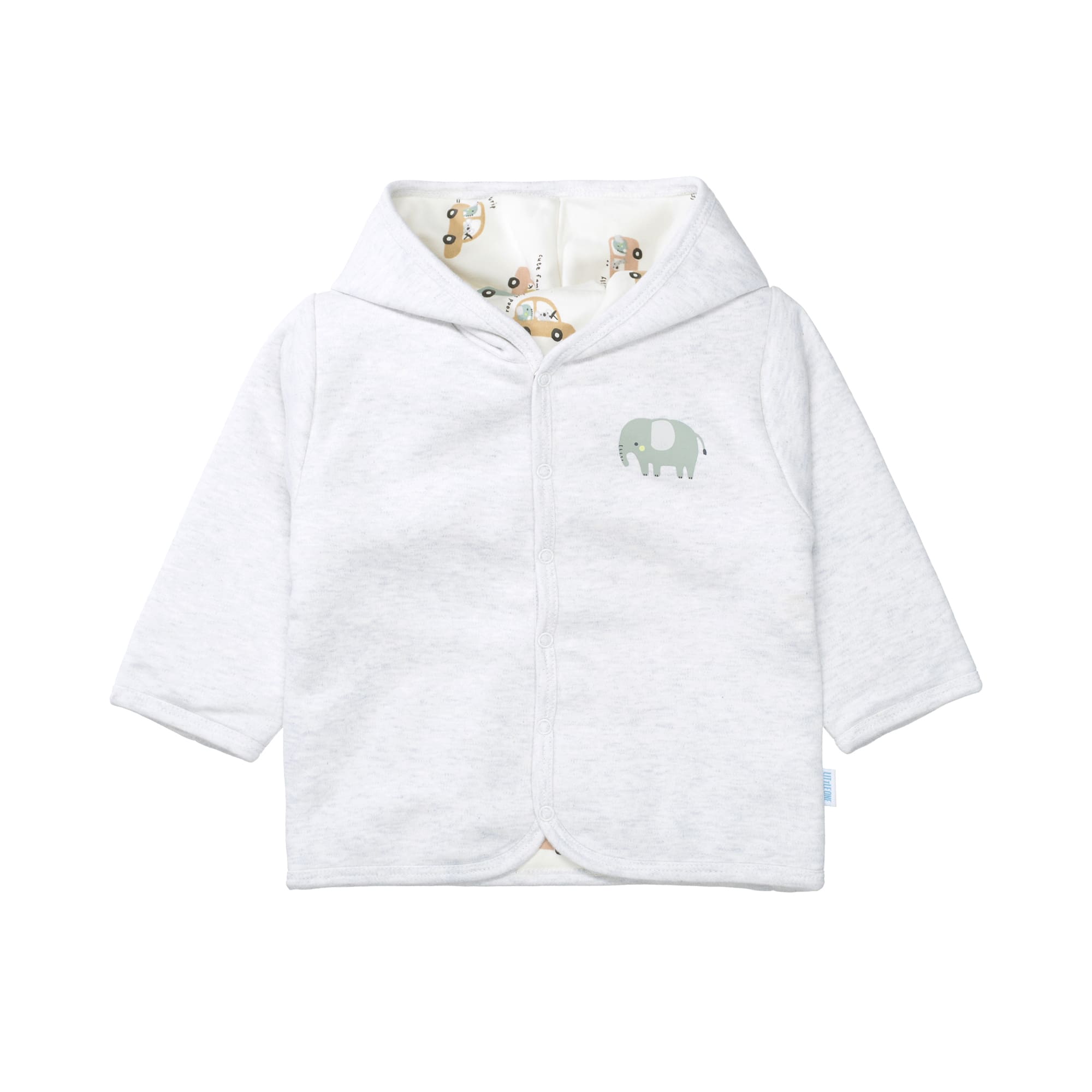Wendejacken, LITTLE ONE, Grau – Besonderheit: aus 100% Bio-Baumwolle