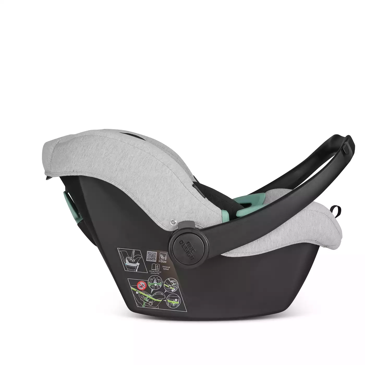 Babyschalen 0-13 kg, Gruppe 0+, ABC DESIGN, Grau – Produktansicht