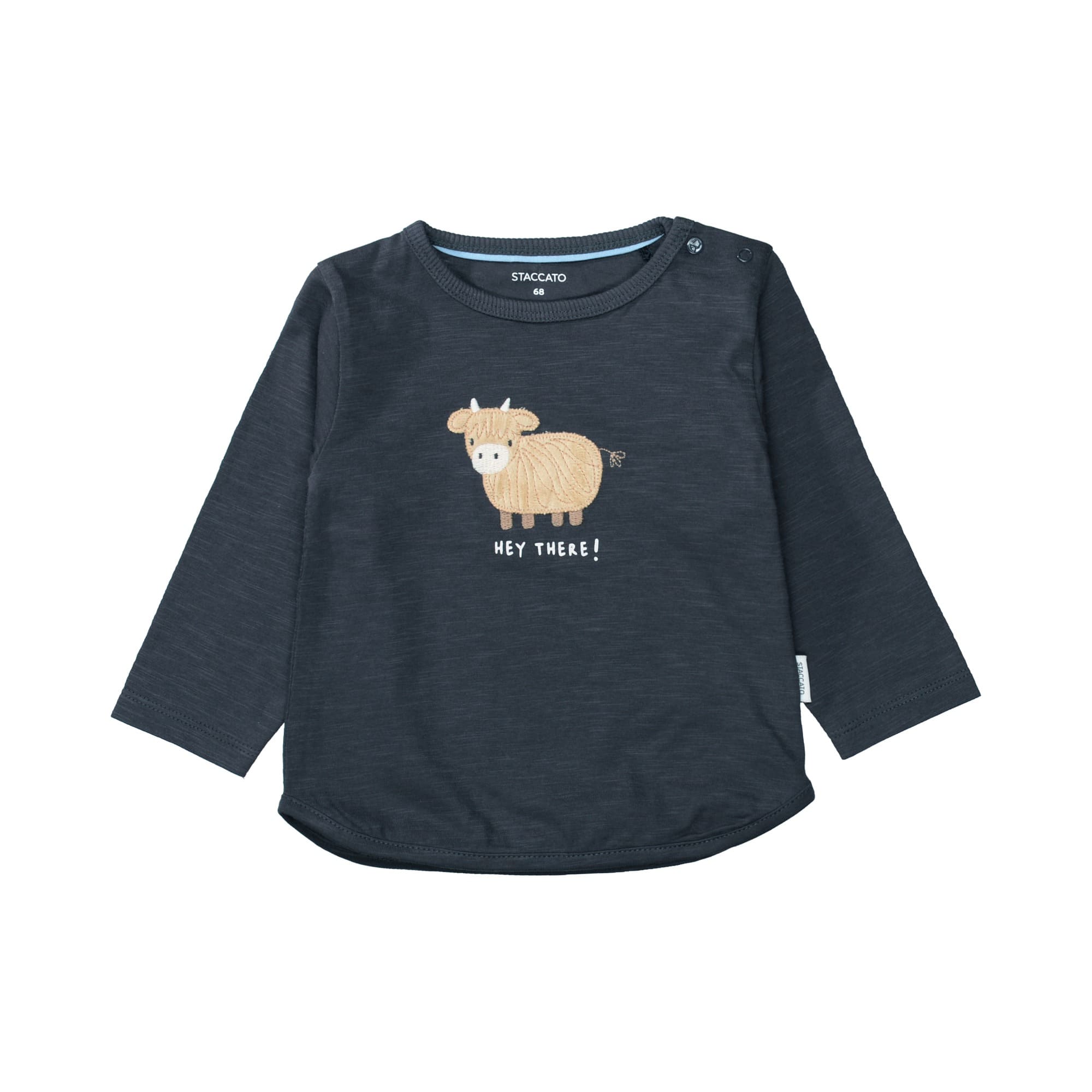 Langarmshirts, STACCATO, Grau – Besonderheit: aus 100% Baumwolle