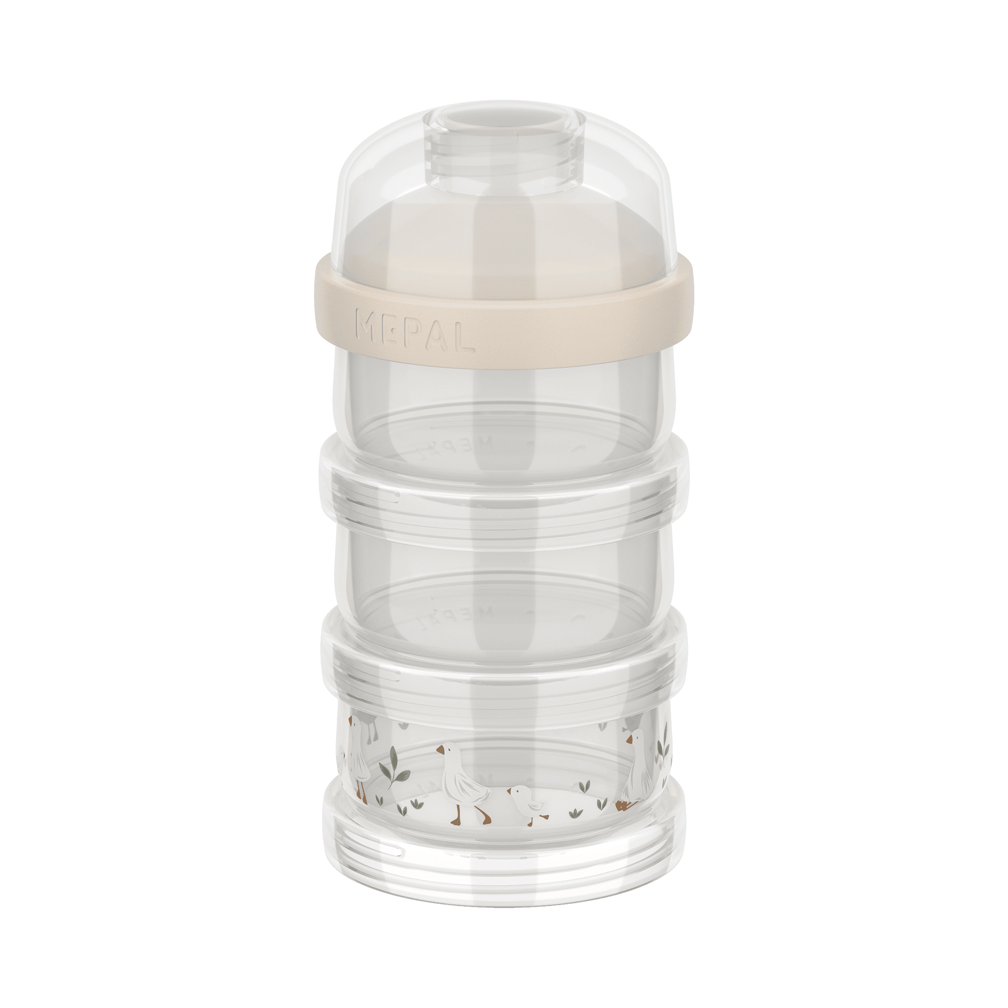 Nahrungsbehälter, MEPAL, Beige – Besonderheit: aus 3 stapelbaren, kompakten Fächern
