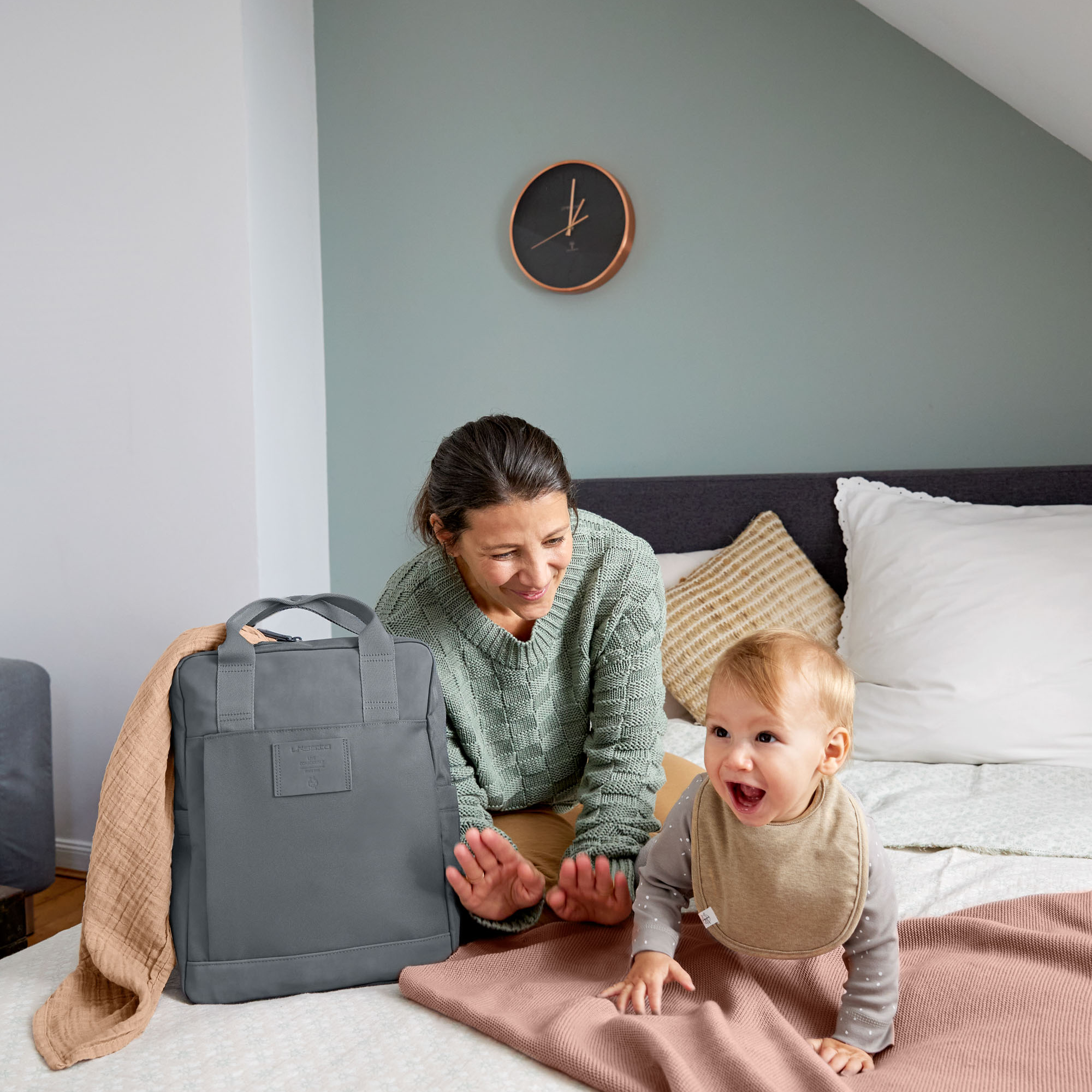 Wickelrucksäcke, LÄSSIG, Grau – Produktansicht