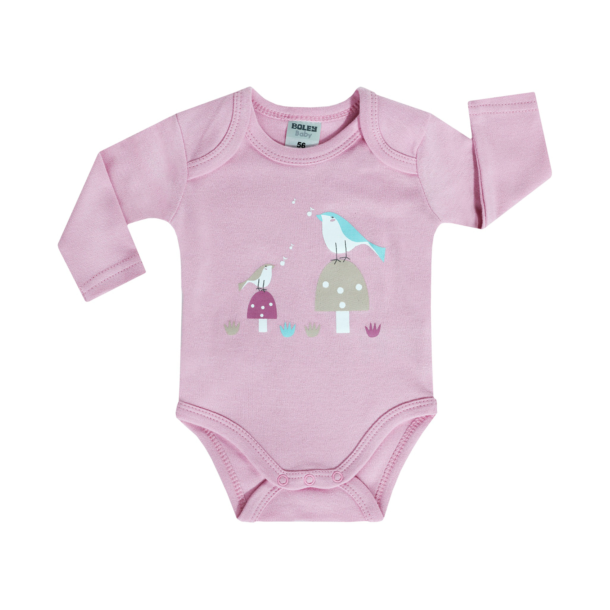 Langarmbodys, Boley, Pink – Besonderheit: aus 100% Baumwolle