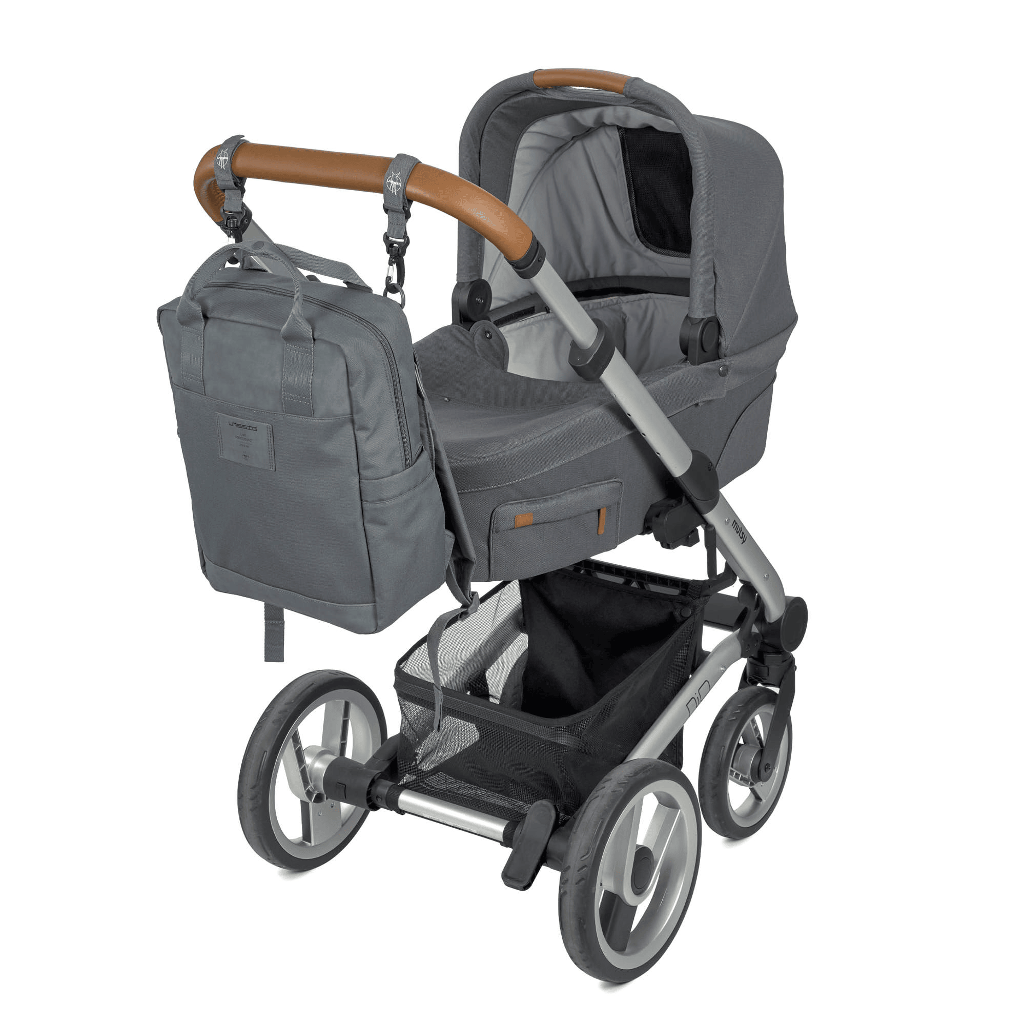 Wickelrucksäcke, LÄSSIG, Grau – Produktansicht