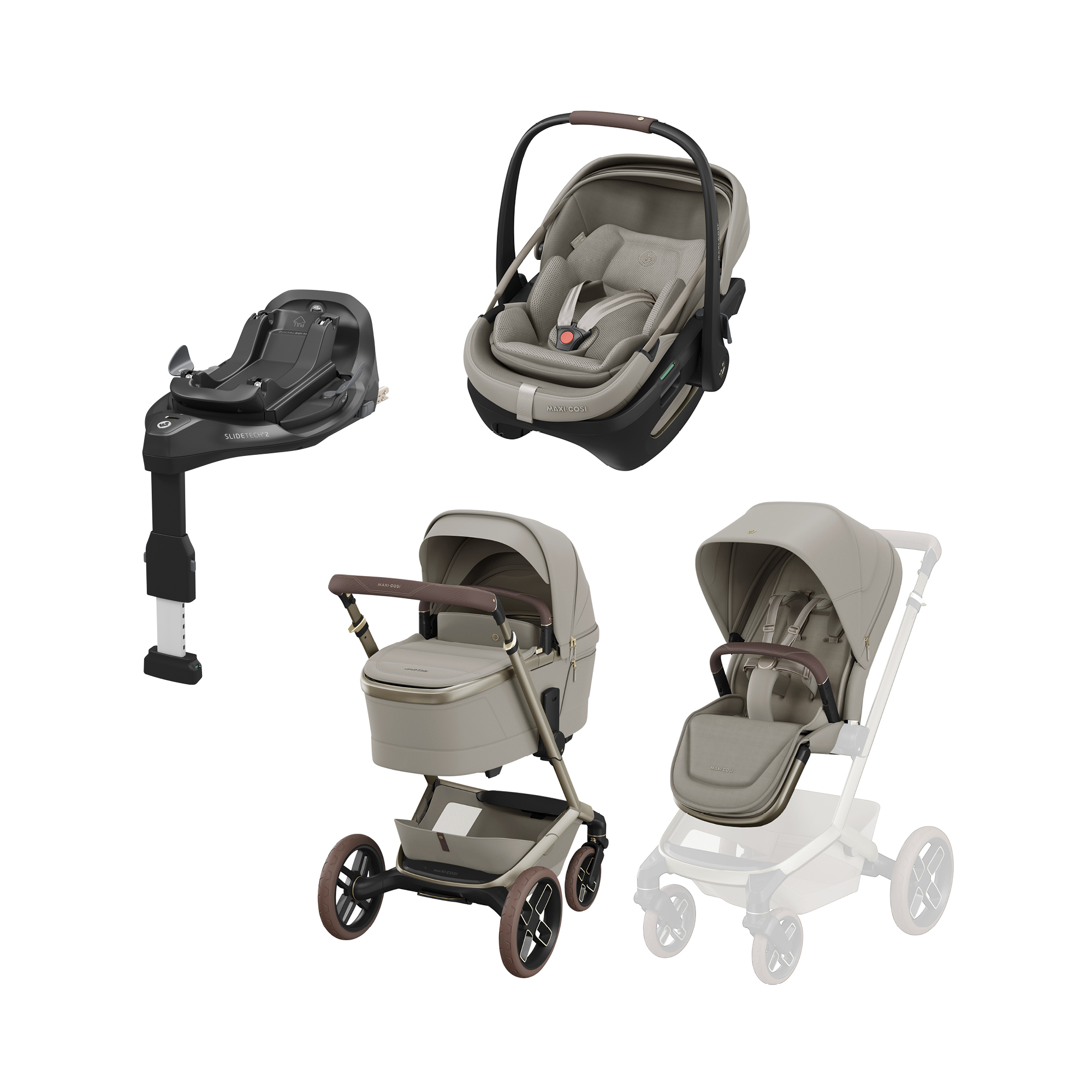 Kinderwagen Komplettsets, MAXI-COSI Premium, Beige – Produktansicht