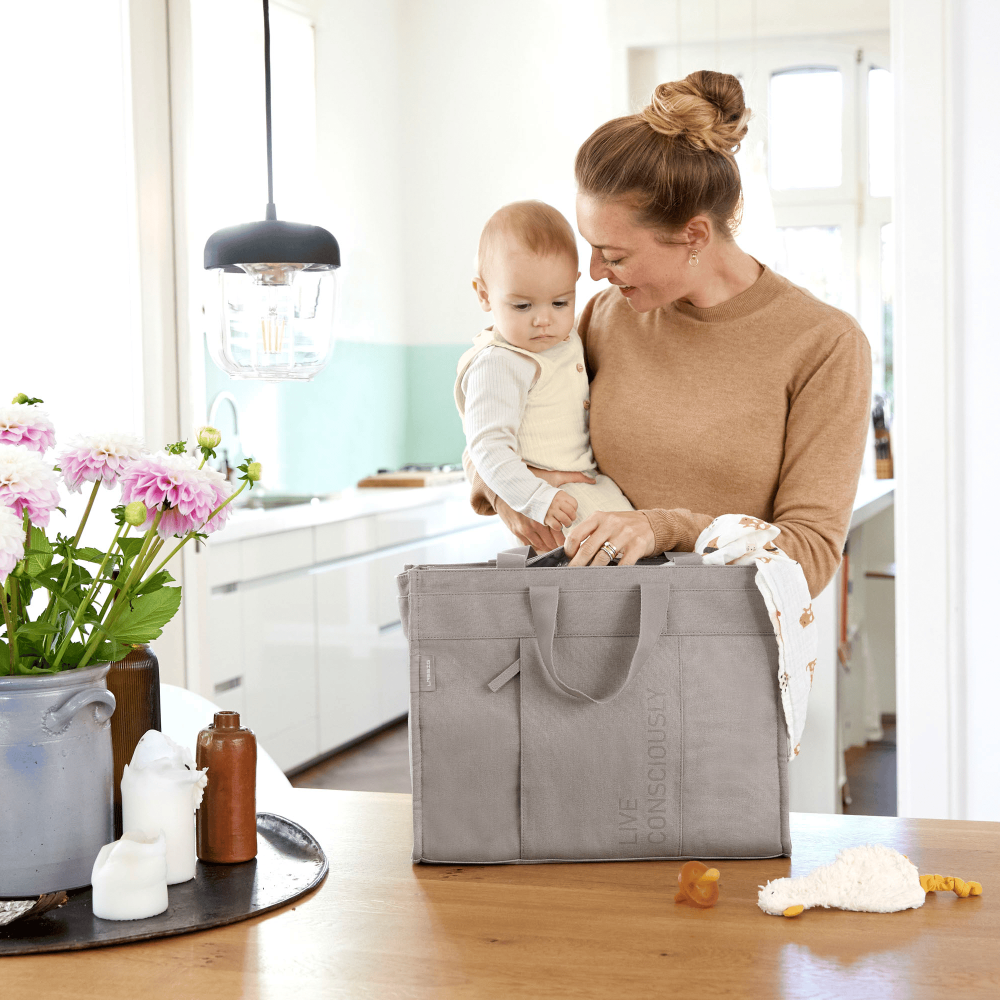 Wickeltaschen, LÄSSIG, Grau – Produktansicht
