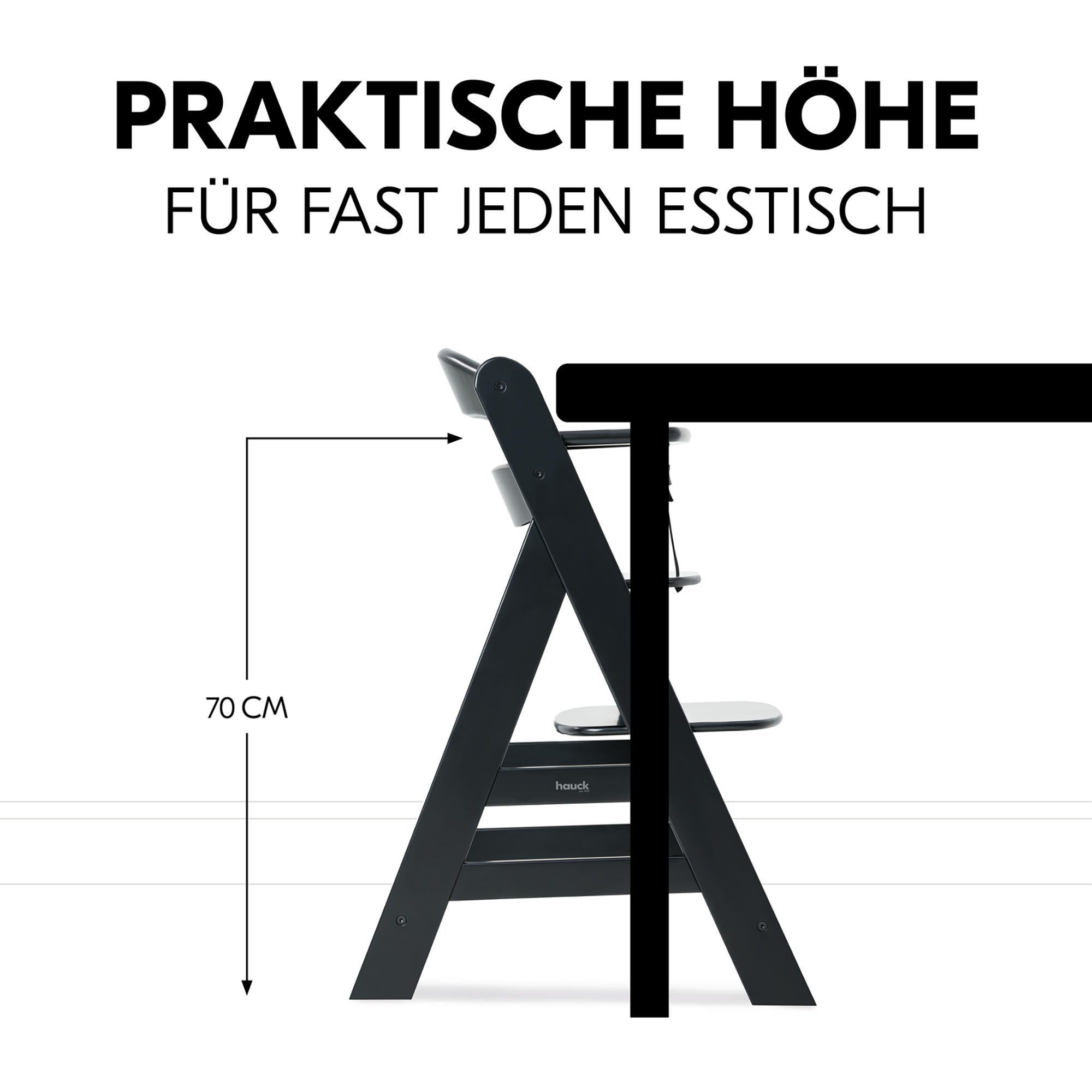 Treppenhochstühle, hauck, Schwarz – Produktansicht