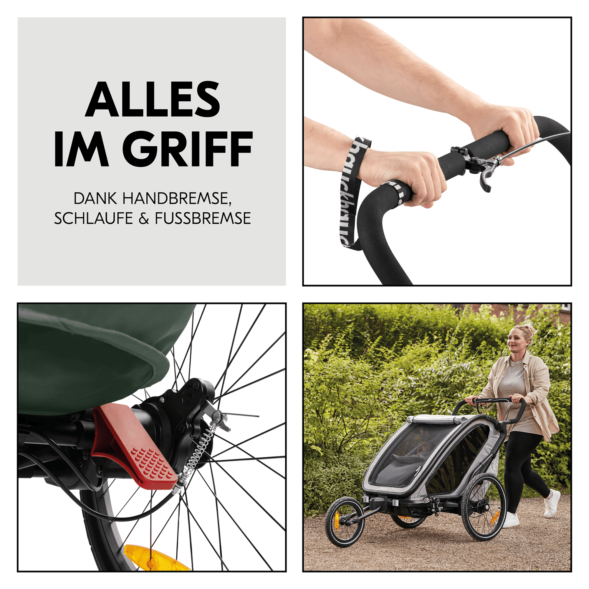 Fahrradanhänger, hauck, Grün – Produktansicht