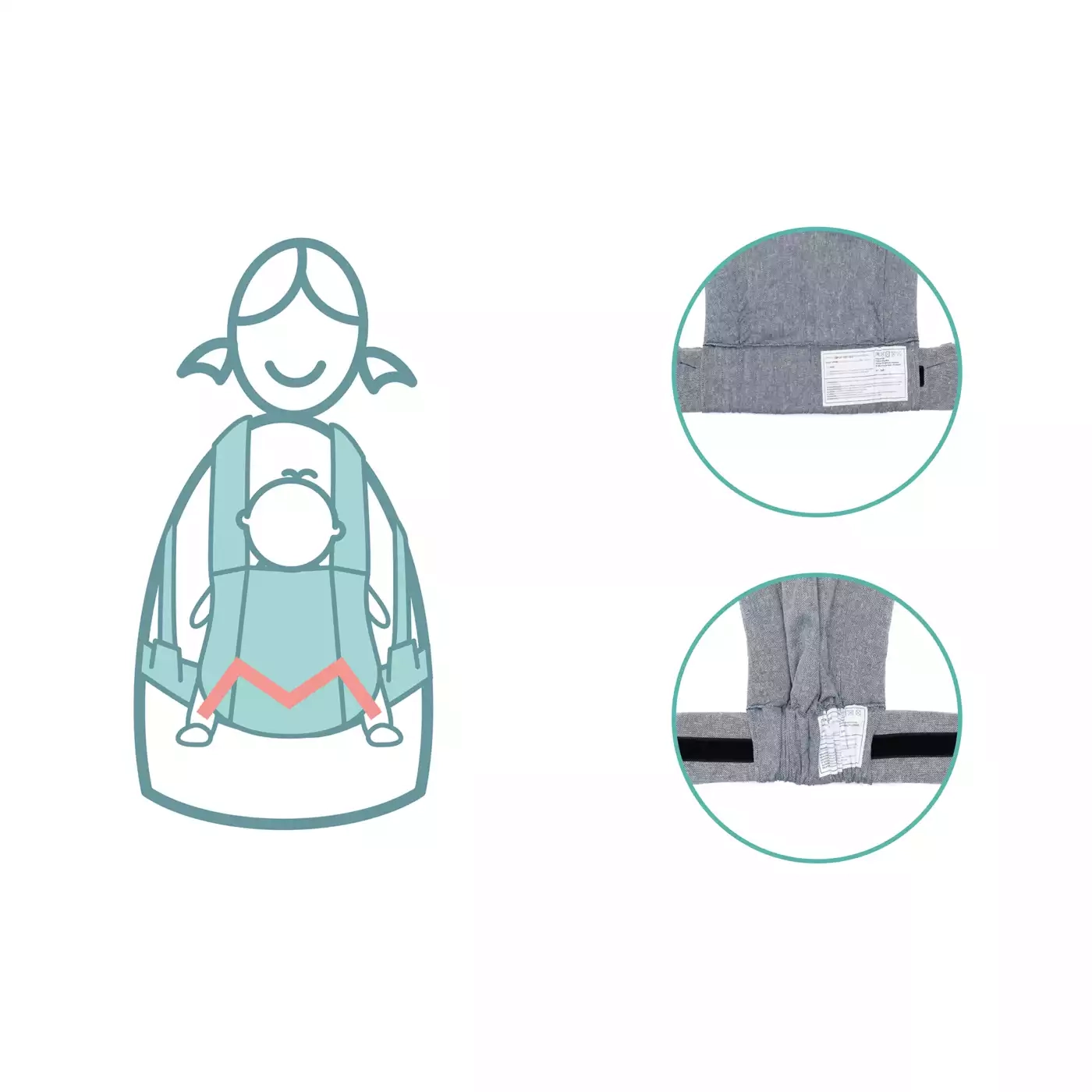 Babytragen, fillikid, Blau – Produktansicht