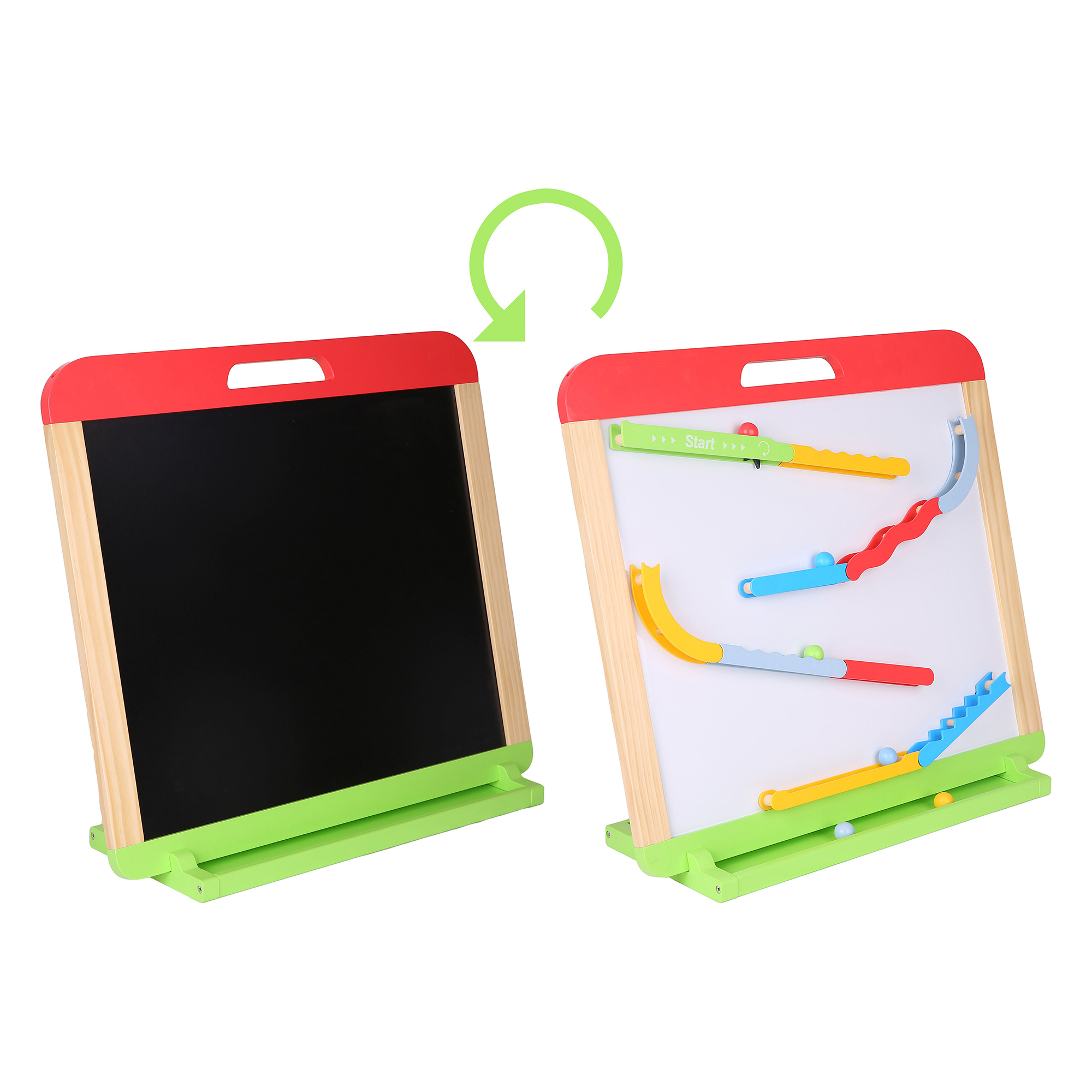 Kugelbahn, SpielMaus, Mehrfarbig – Besonderheit: Kreidetafel & Whiteboard