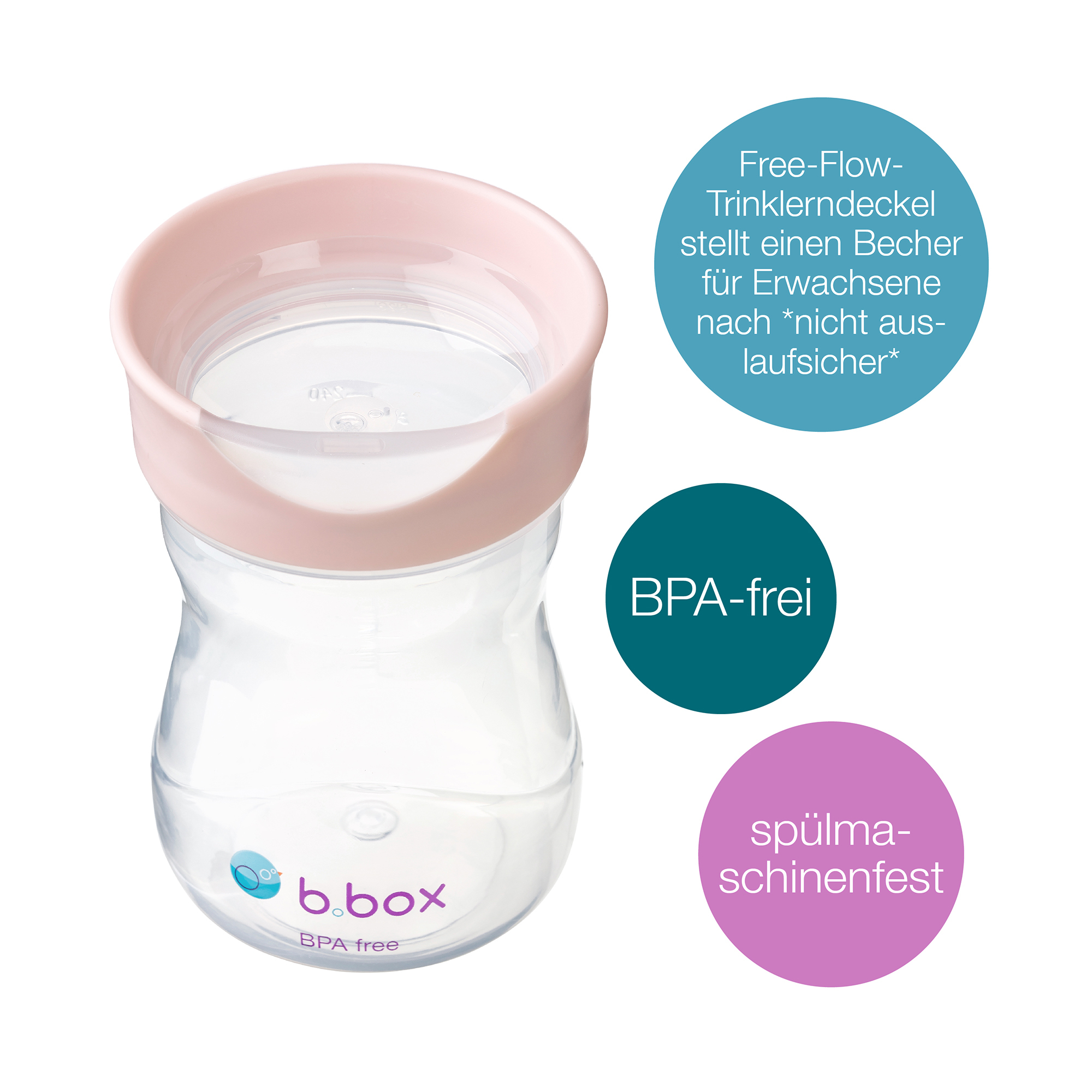 Trinklernbecher & -flaschen, B.box, Pink – Produktansicht