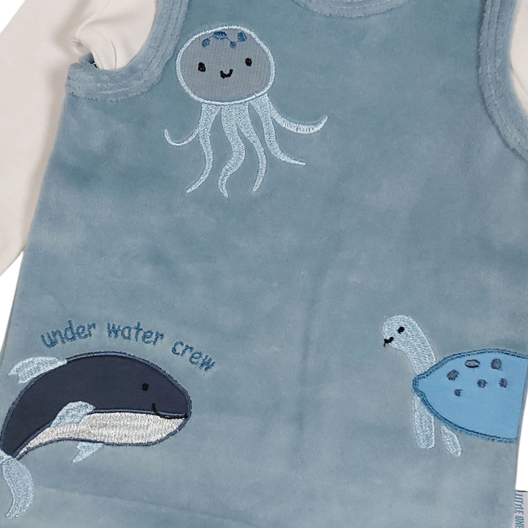 LITTLE ONE, LITTLE ONE, Blau – Besonderheit: Set bestehend aus Strampler und Langarmshirt