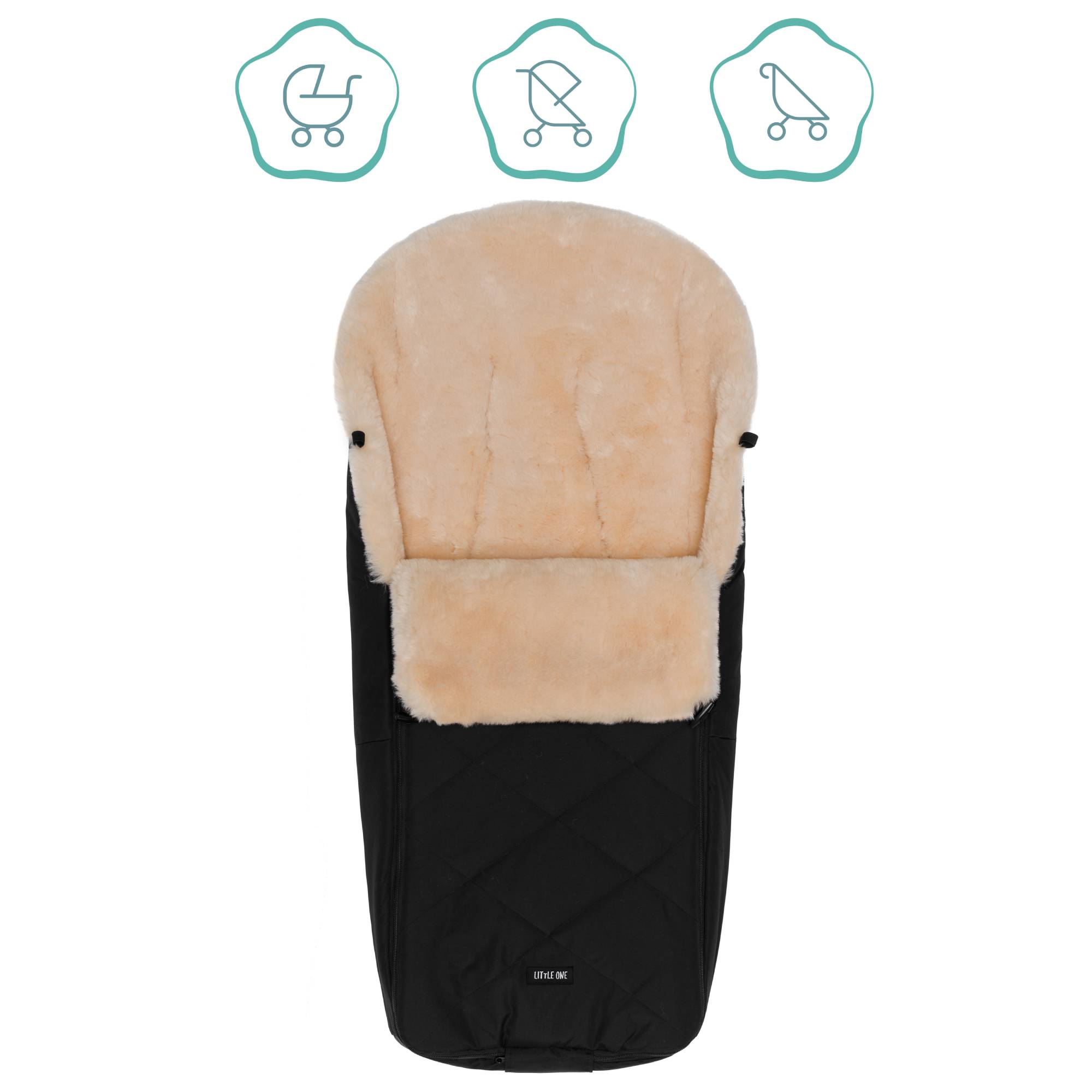 Fußsäcke & Decken, LITTLE ONE, Schwarz – Produktansicht