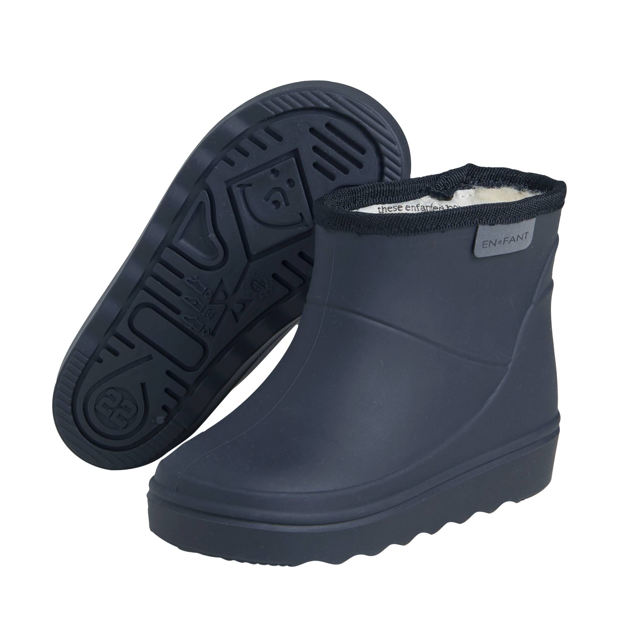 Gummistiefel, EN FANT, Blau – Besonderheit: mit einer Wollmischung gefüttert, die zusammen mit der Aluminiummembran in der Sohle dazu beiträgt, die Füße warm zu halten