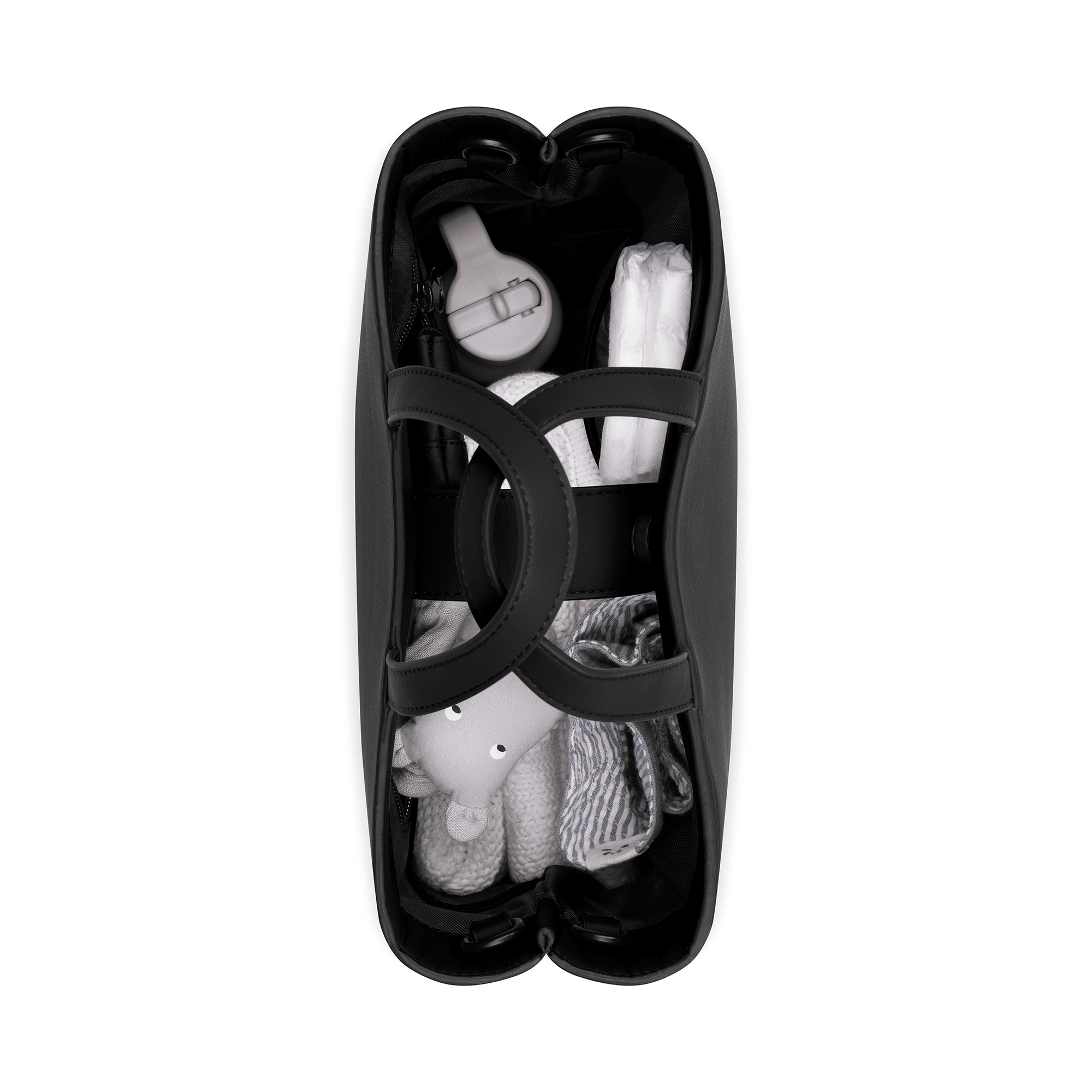 Wickeltaschen braun, ABC DESIGN, Schwarz – Produktansicht