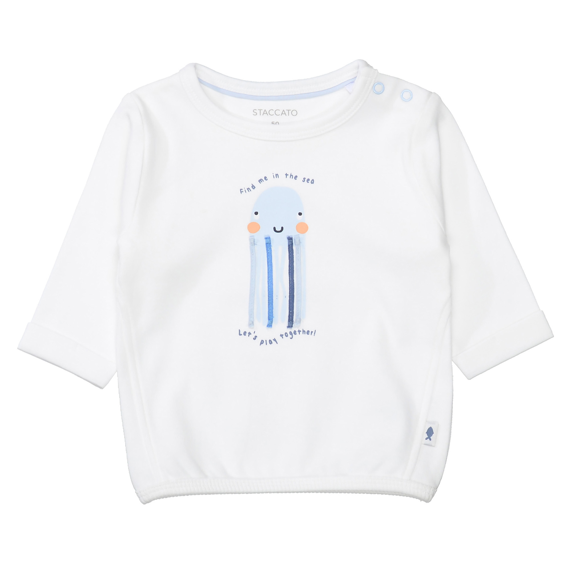 Pullover & Sweatshirts, STACCATO, Weiß – Besonderheit: aus 100% Baumwolle