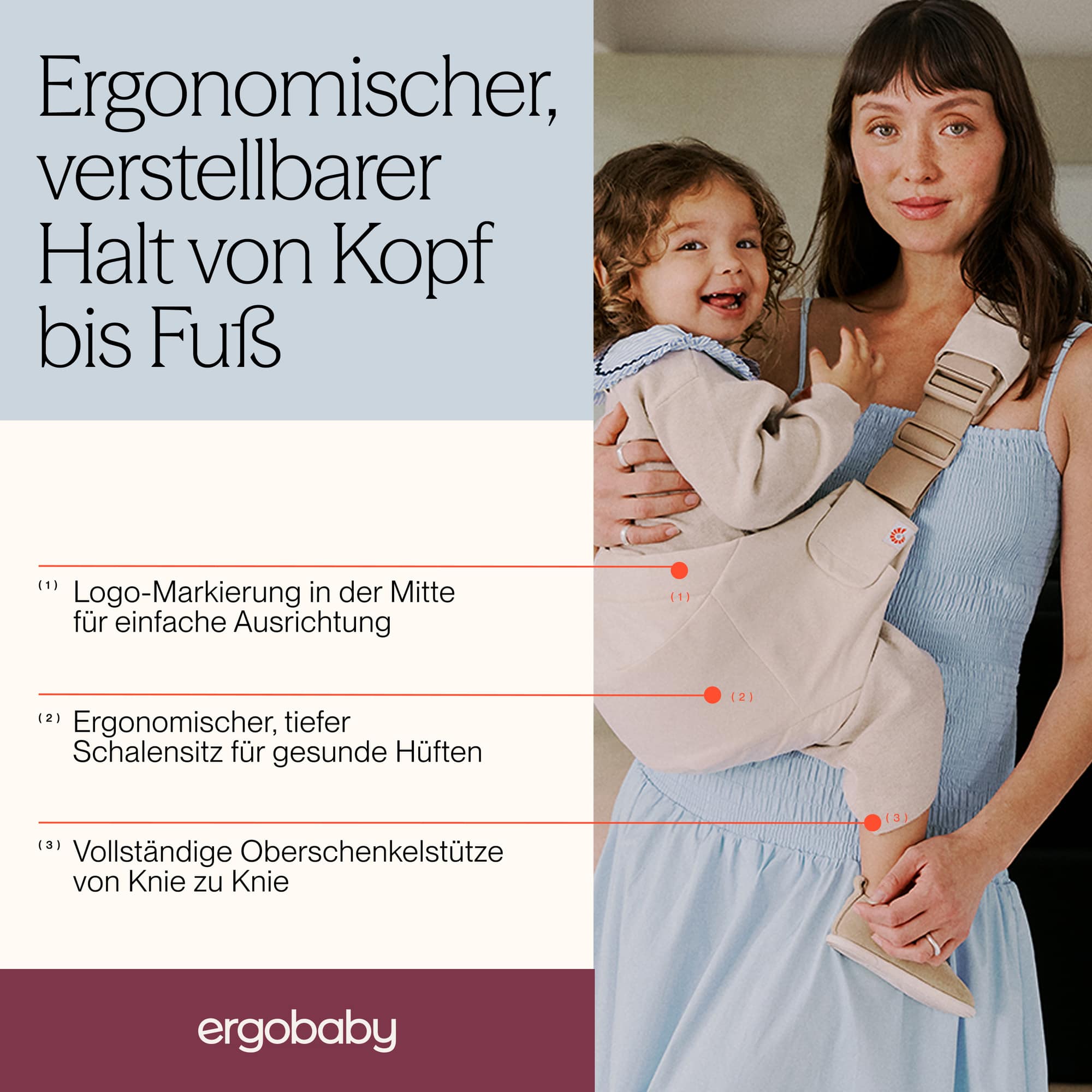 Hüfttragen, ERGObaby, Beige – Produktansicht