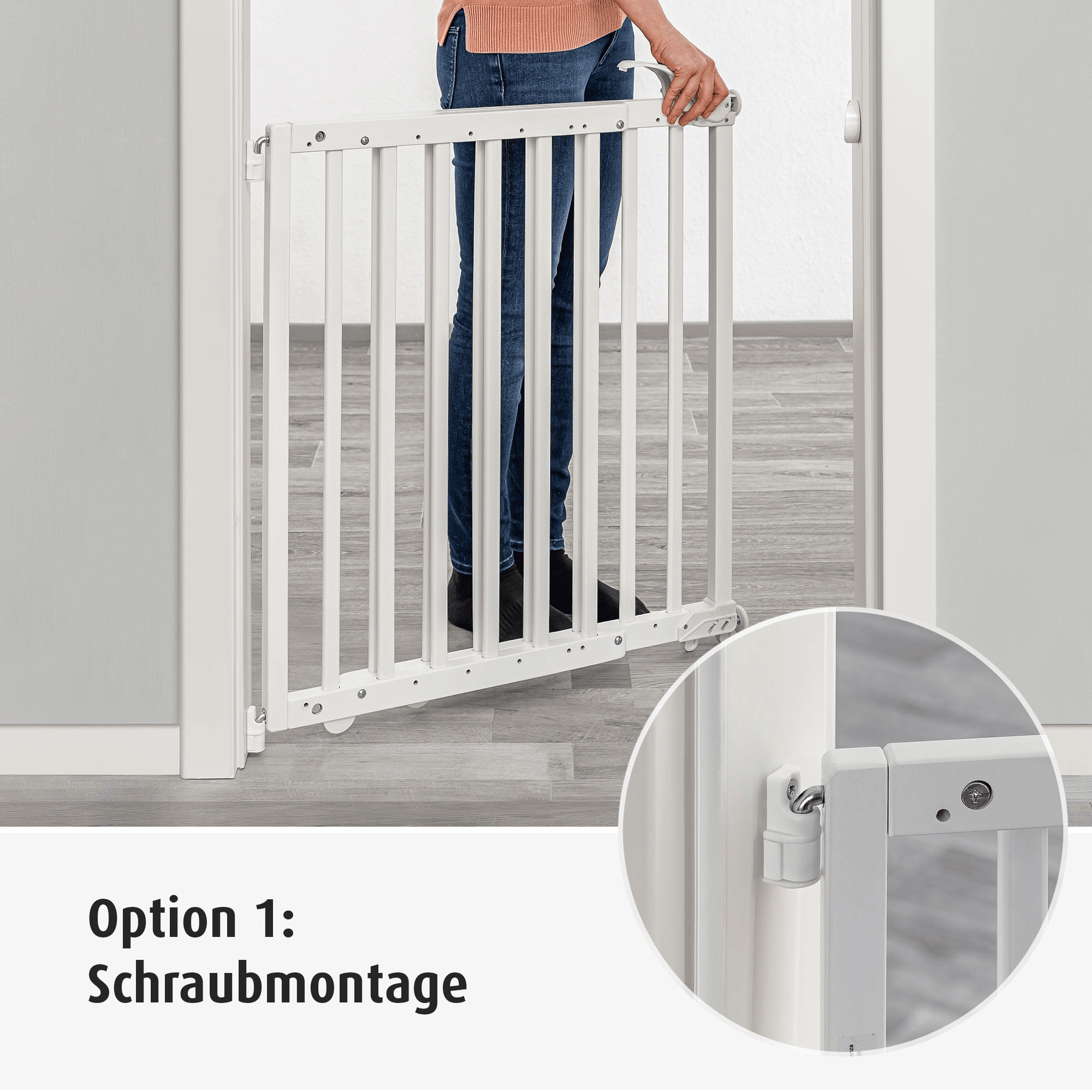Tür- & Treppenschutzgitter, reer, Weiß – Produktansicht
