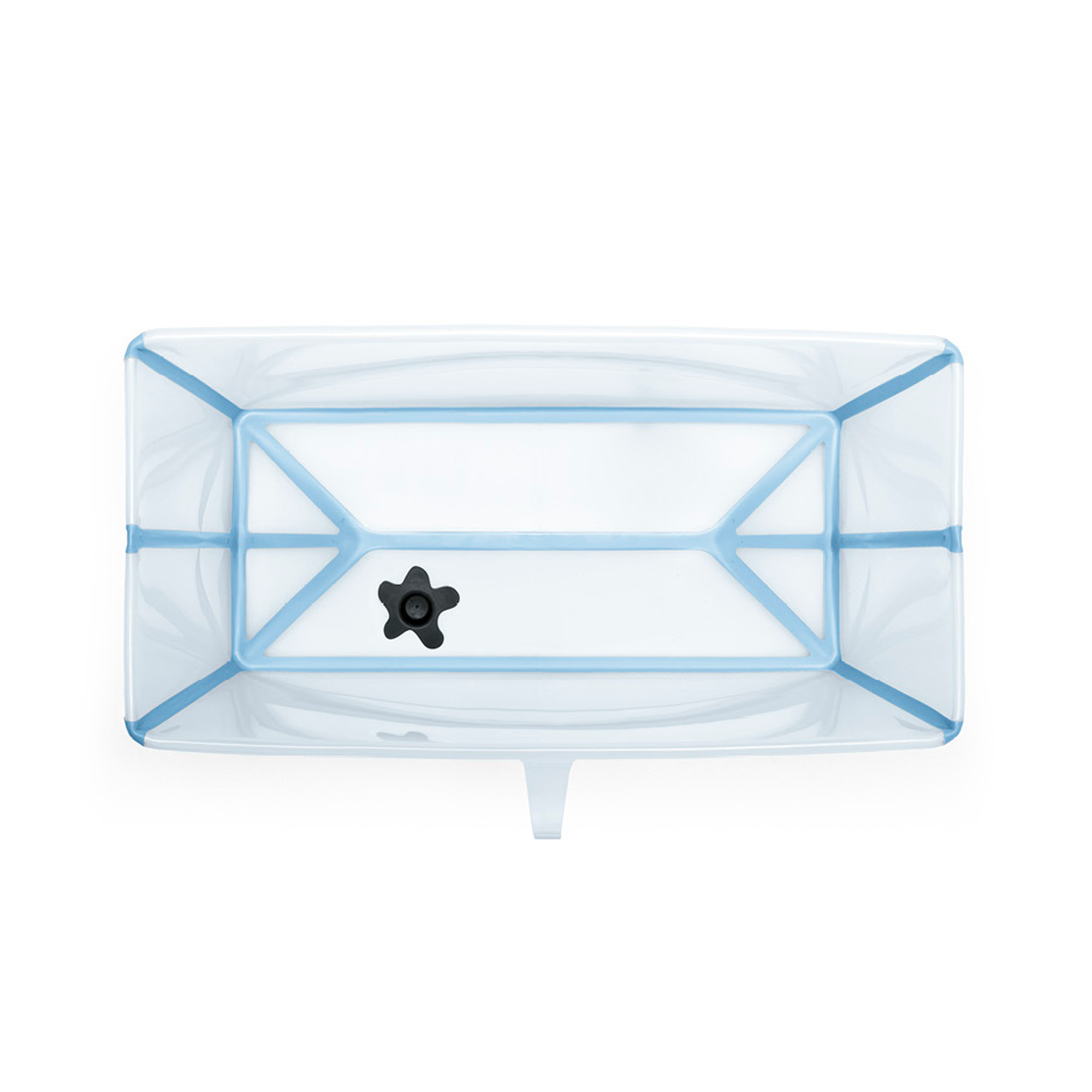 Flexi Bath® XL Transparent Ocean Blue mit hitzeempfindlichem Stöpsel STOKKE Blau Blau 2000582515822 2
