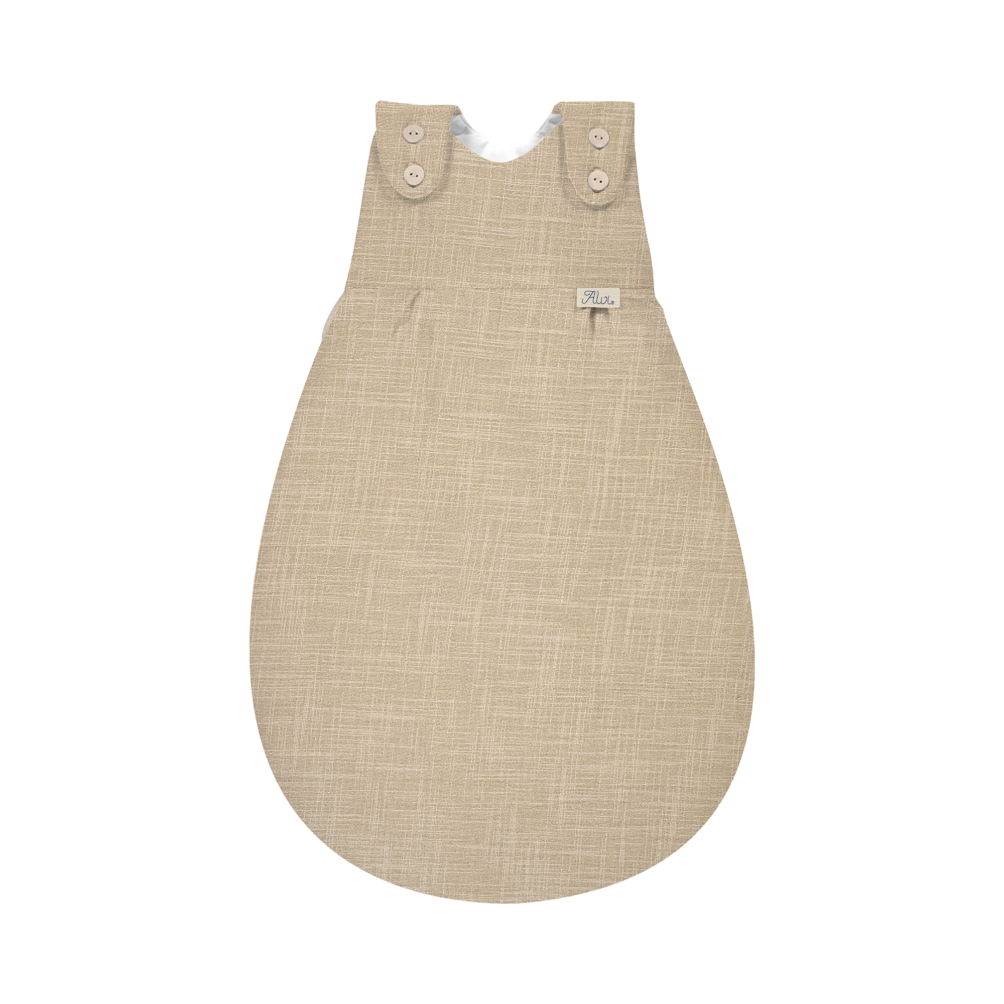 Ganzjahresschlafsäcke, Alvi, Beige – Besonderheit: größenverstellbar durch Knopfleiste